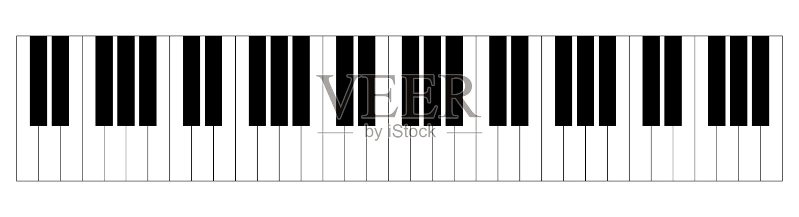 钢琴键盘插画图片素材