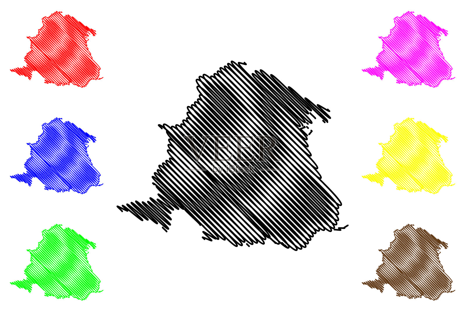 统一管理权区哈特尔浦联合自治市镇插画图片素材