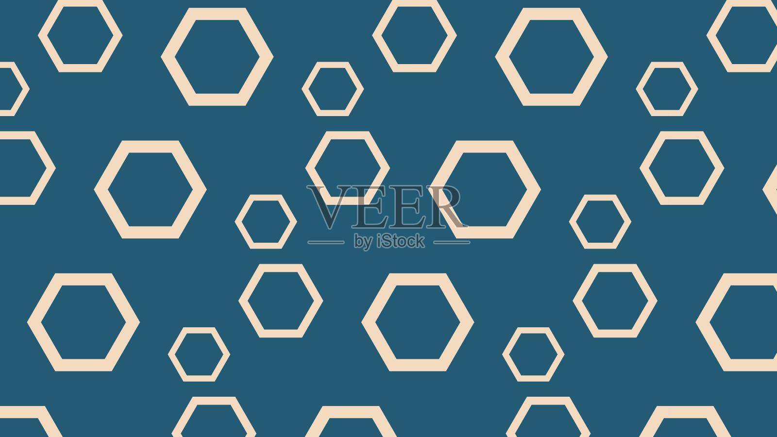 无缝抽象几何图案插画图片素材