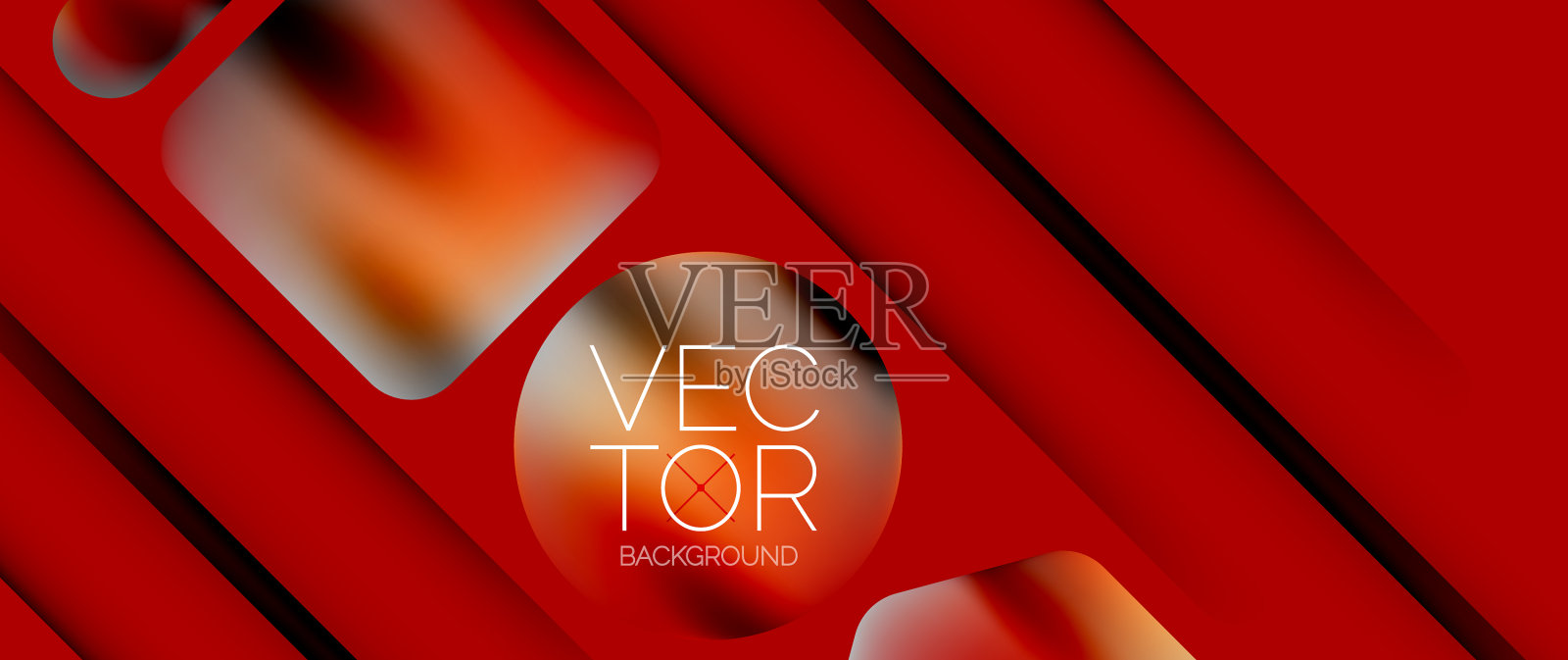 动态鲜艳的几何元素搭配插画图片素材