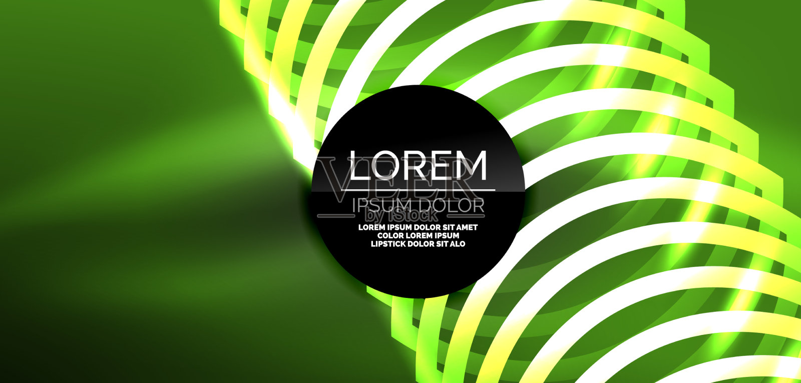 霓虹线条和波浪抽象的背景技术插画图片素材