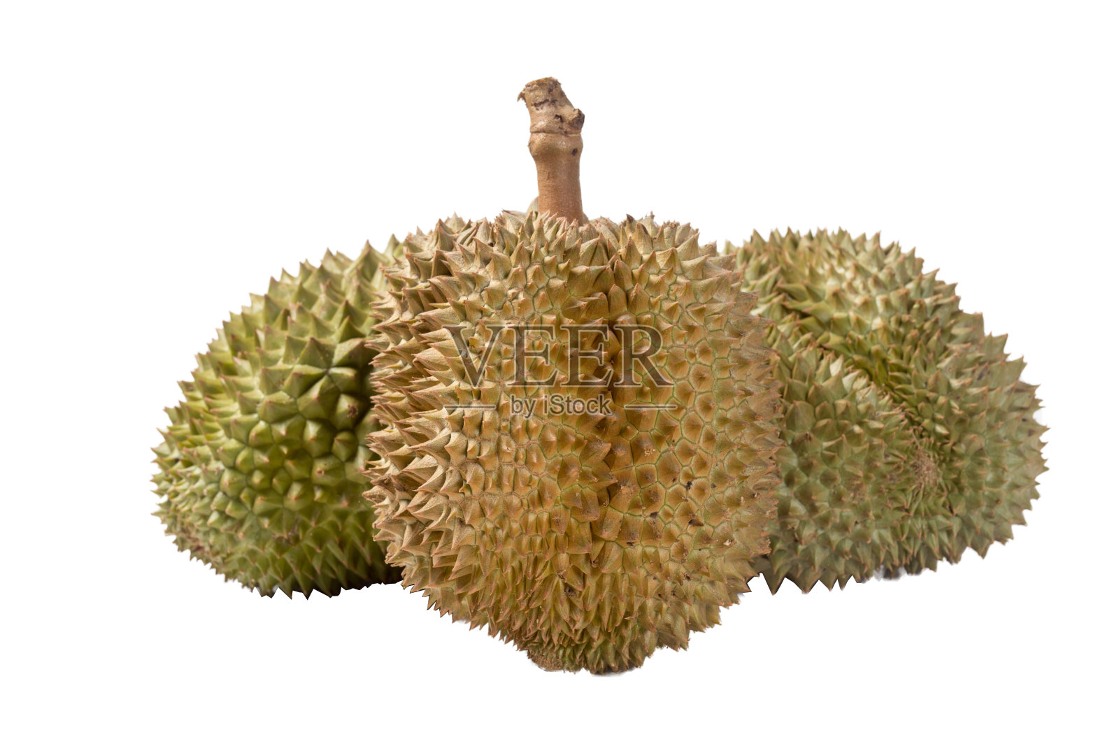 白色背景上分离的榴莲热带果实照片摄影图片