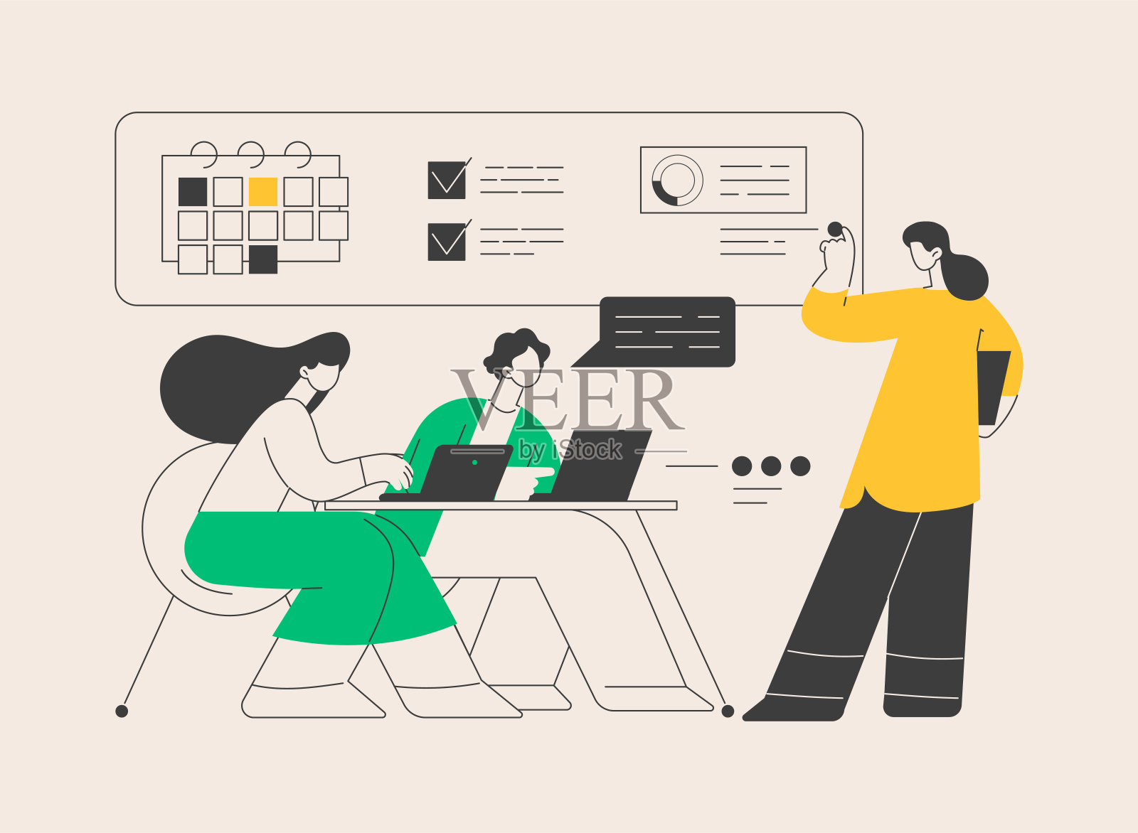 经理研讨会抽象概念矢量插图。插画图片素材