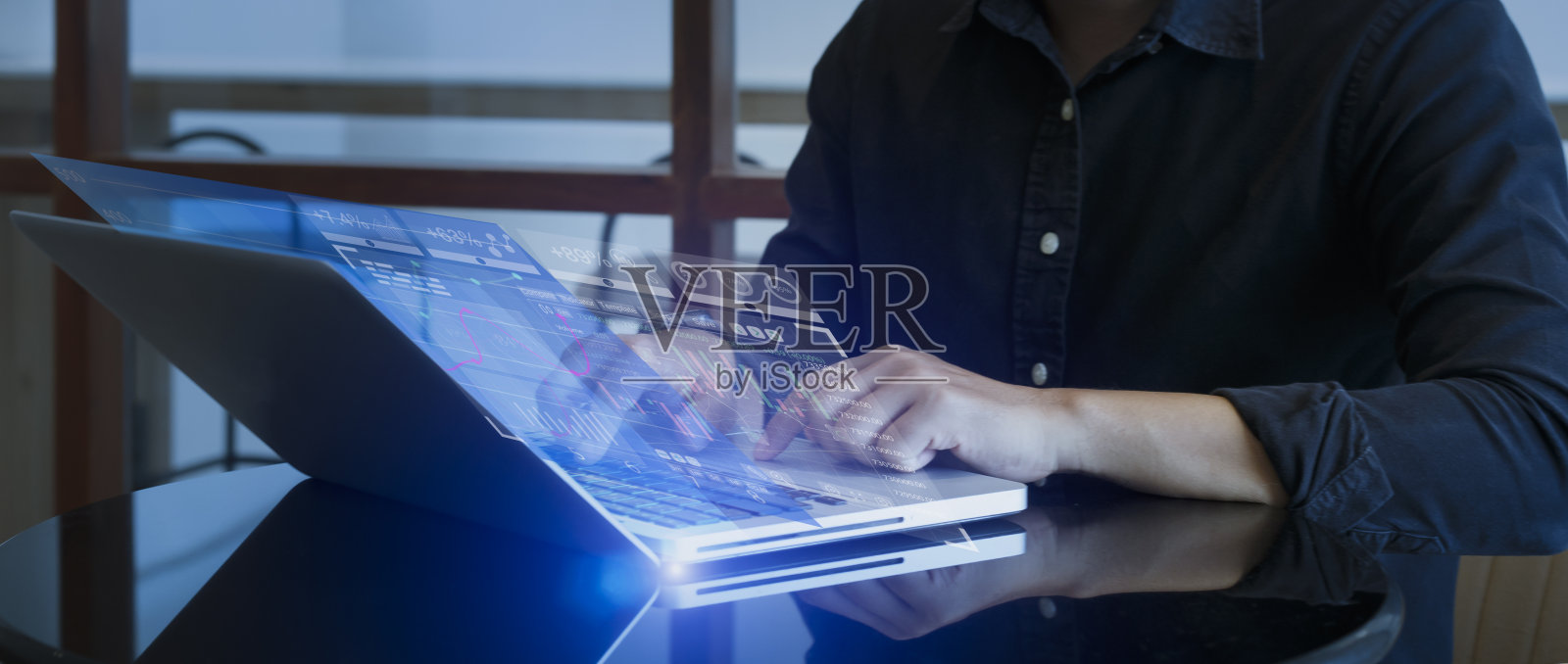 商业财务数据和市场增长报告图和数据接口科学。照片摄影图片