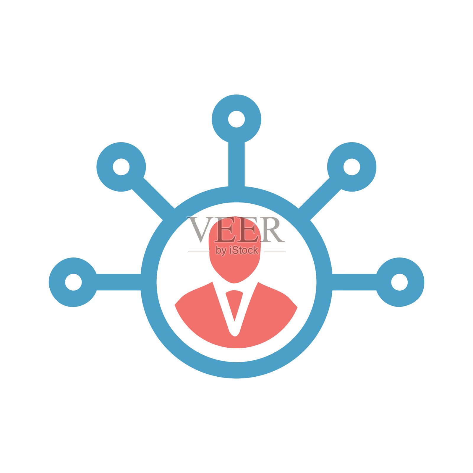 广告活动平面彩色图标隔离白色背景矢量插图| Seo图标插画图片素材