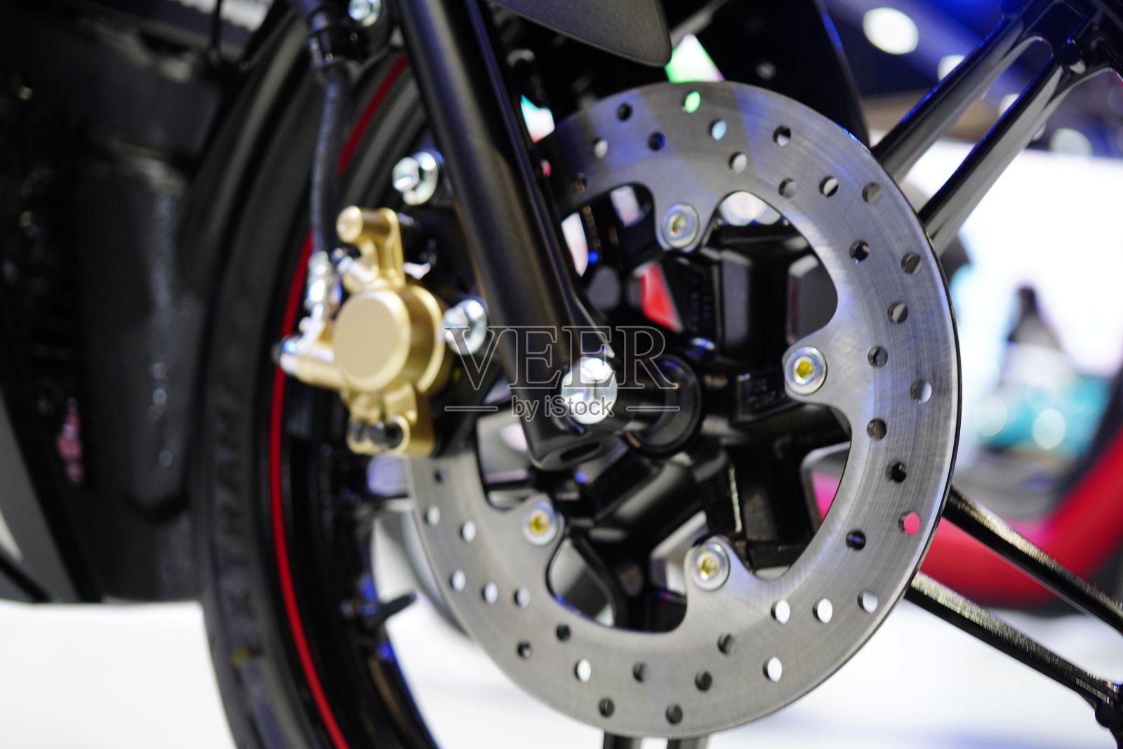 摩托车盘式制动器照片摄影图片