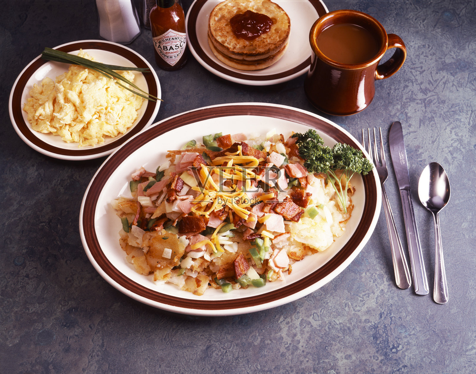 咖啡厅早餐盘照片摄影图片