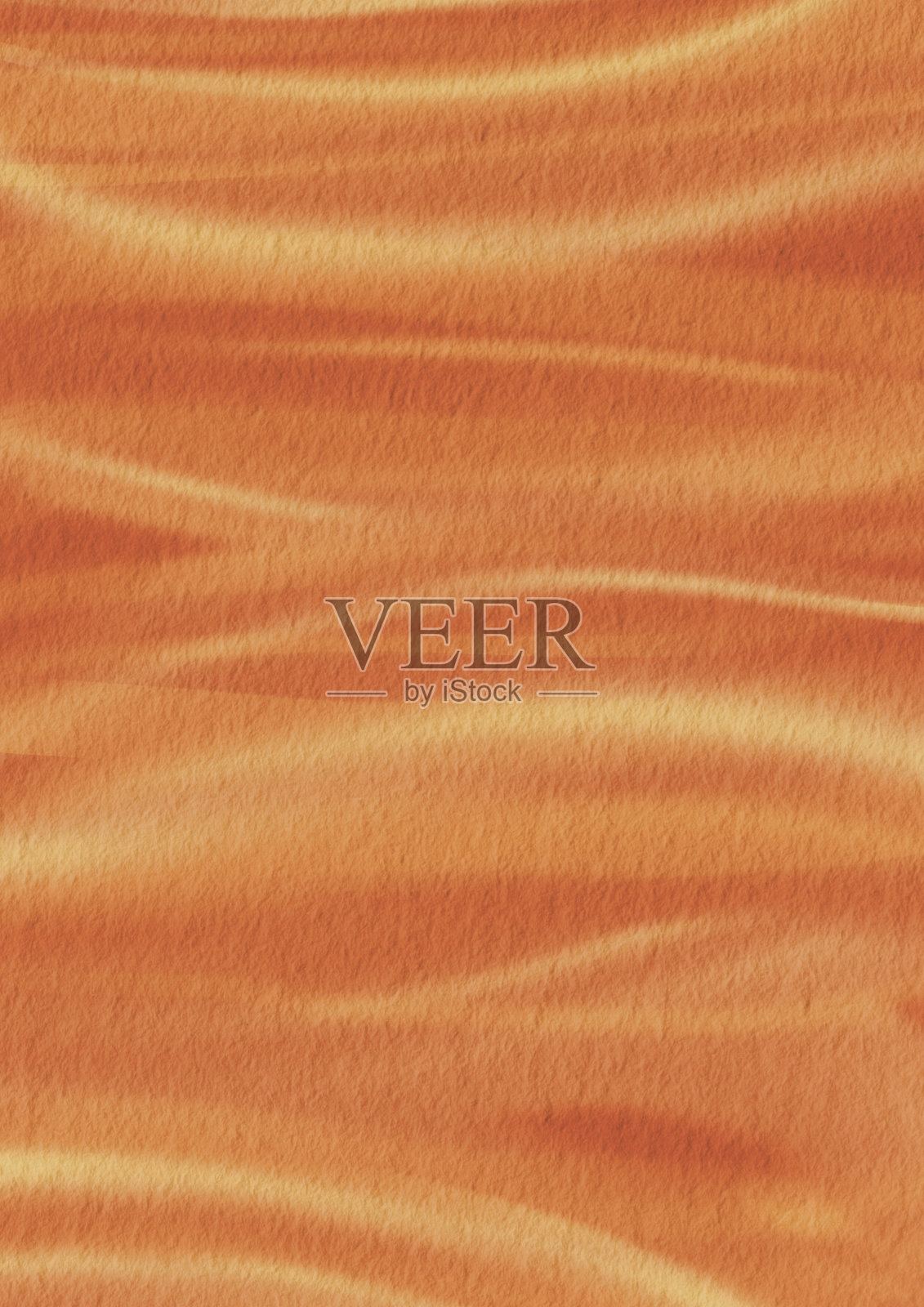 抽象的橙色和黄色的笔刷流色纸插图装饰在炎热的温度，秋夏季节。插画图片素材