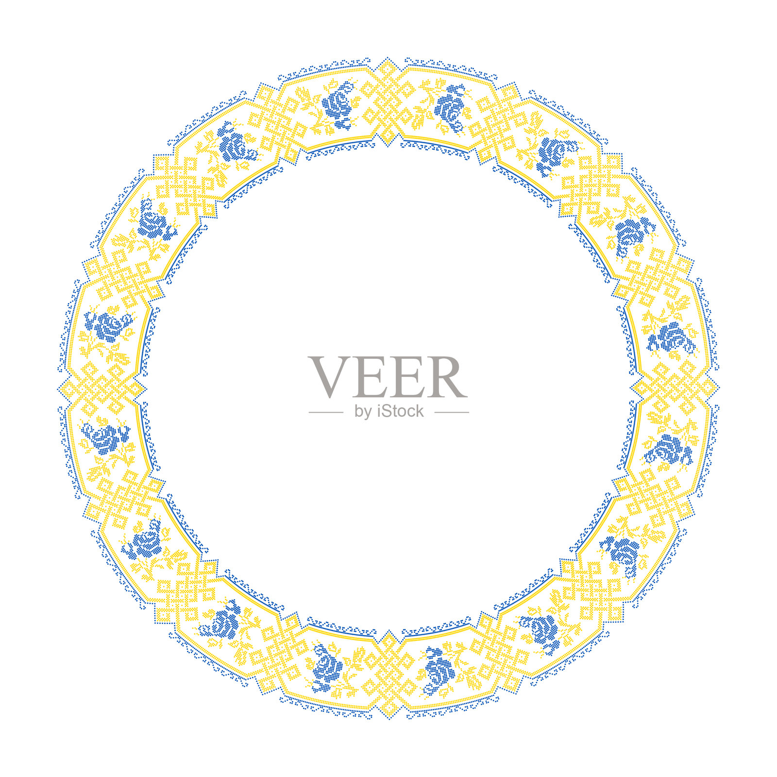 矢量插图乌克兰装饰民族风格，身份，vyshyvanka，刺绣印刷服装，网站，横幅。背景。几何设计，边框，复制空间，框架插画图片素材