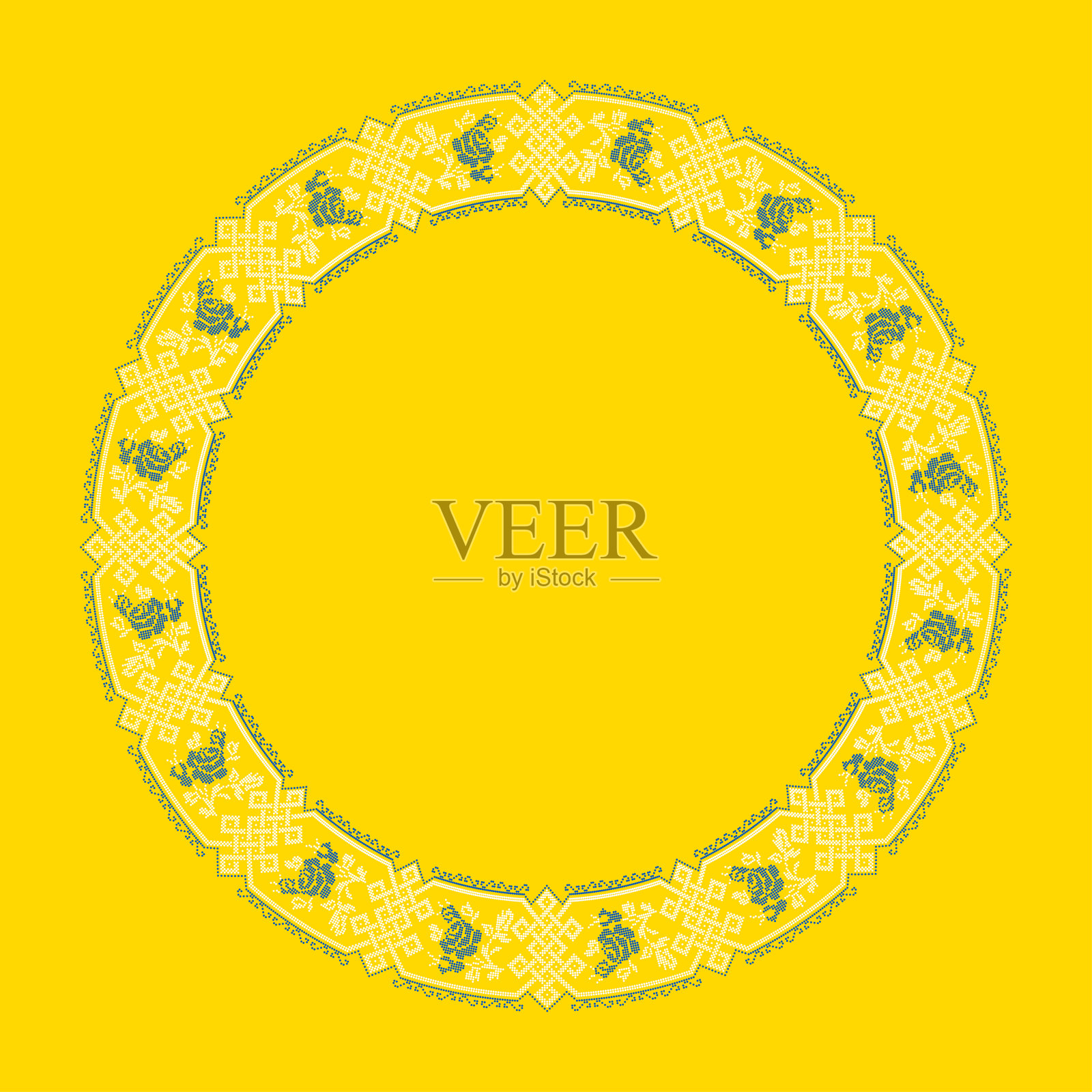 矢量插图乌克兰装饰民族风格，身份，vyshyvanka，刺绣印刷服装，网站，横幅。背景。几何设计，边框，复制空间，框架插画图片素材