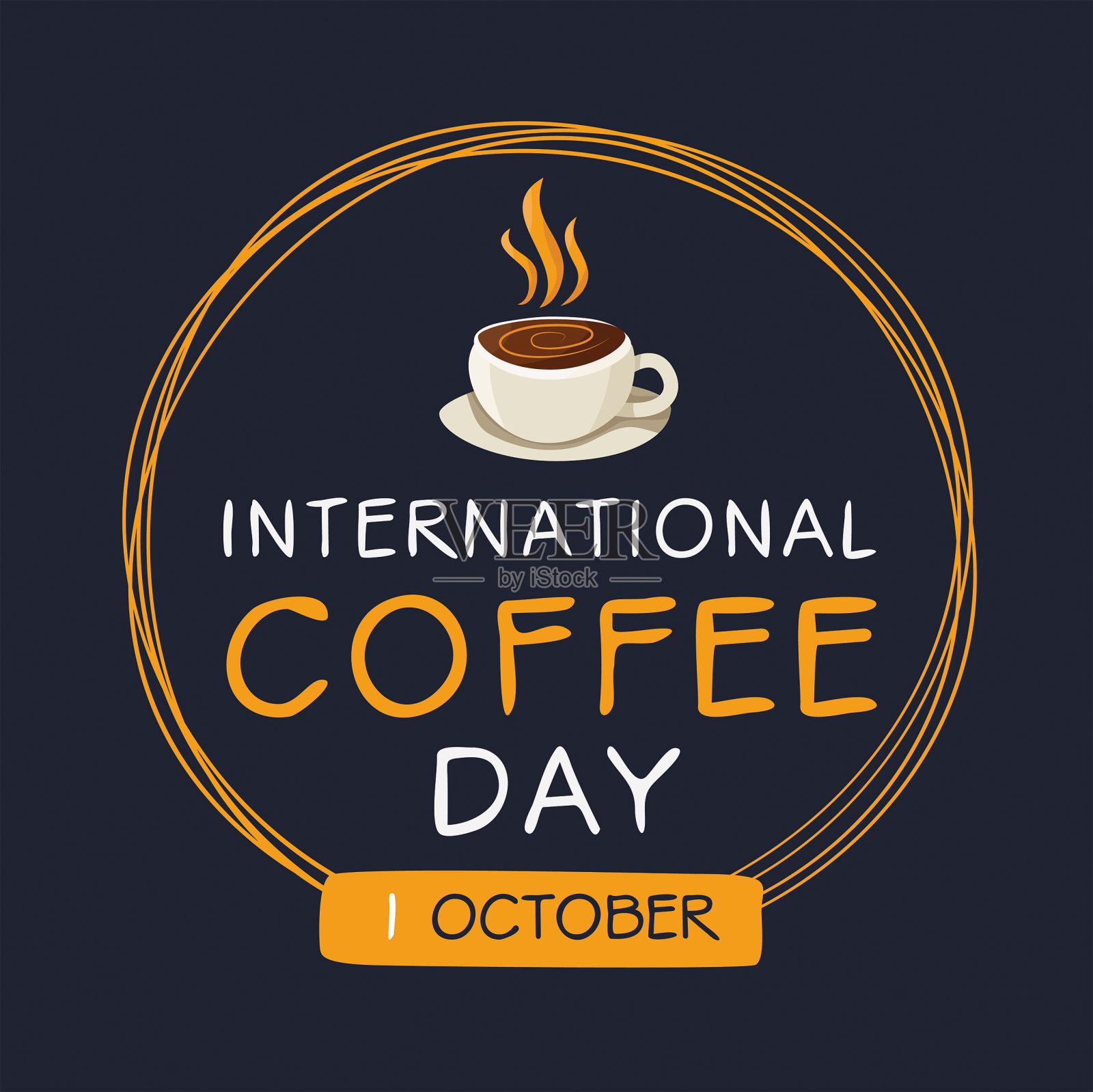 国际咖啡日插画图片素材