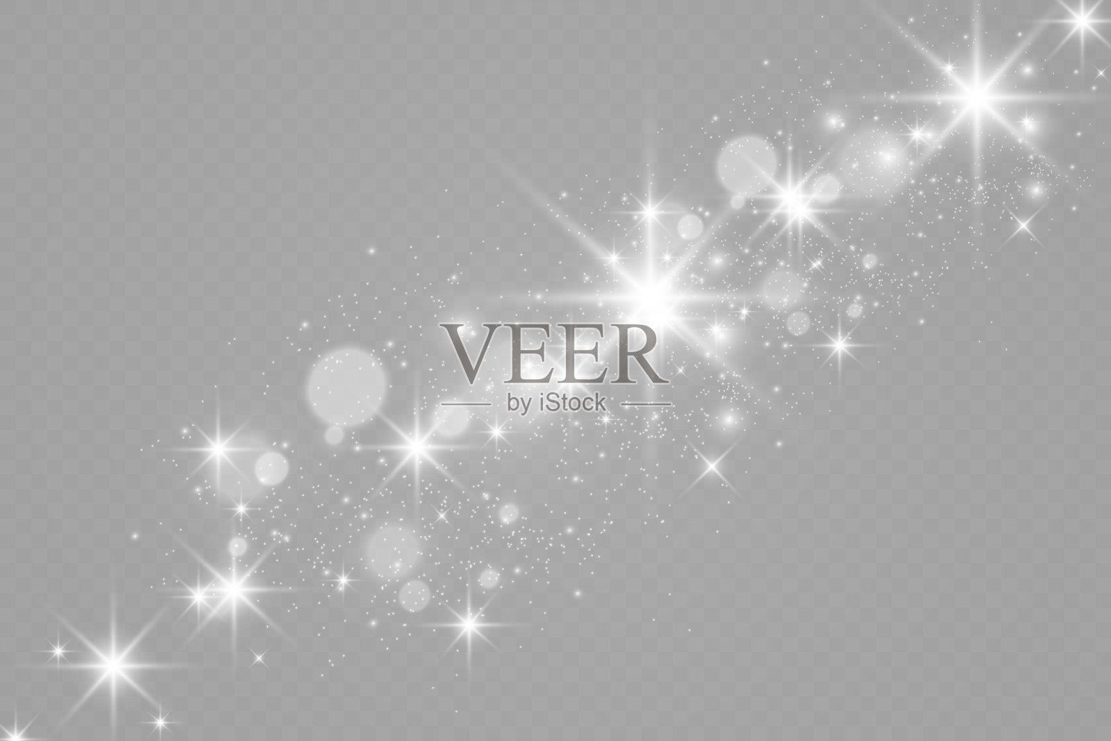 灿烂的尘埃矢量闪耀。闪闪发光的装饰品作为背景。矢量插图。插画图片素材