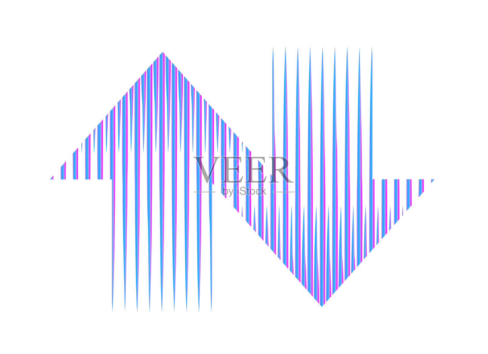 上下箭头符号与垂直条纹插画图片素材