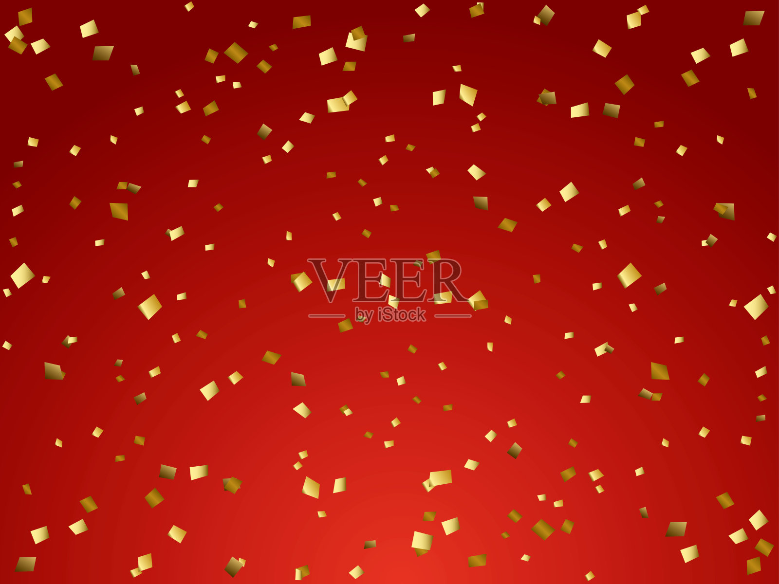 B红色纸屑中01-4插画图片素材