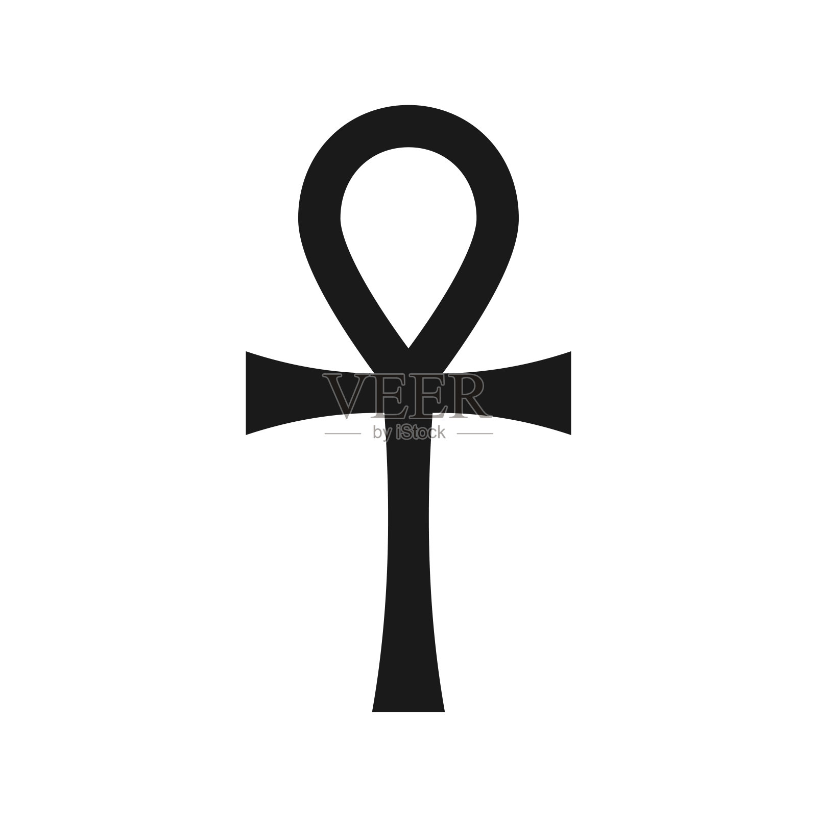 埃及十字十字轮廓符号插图插画图片素材