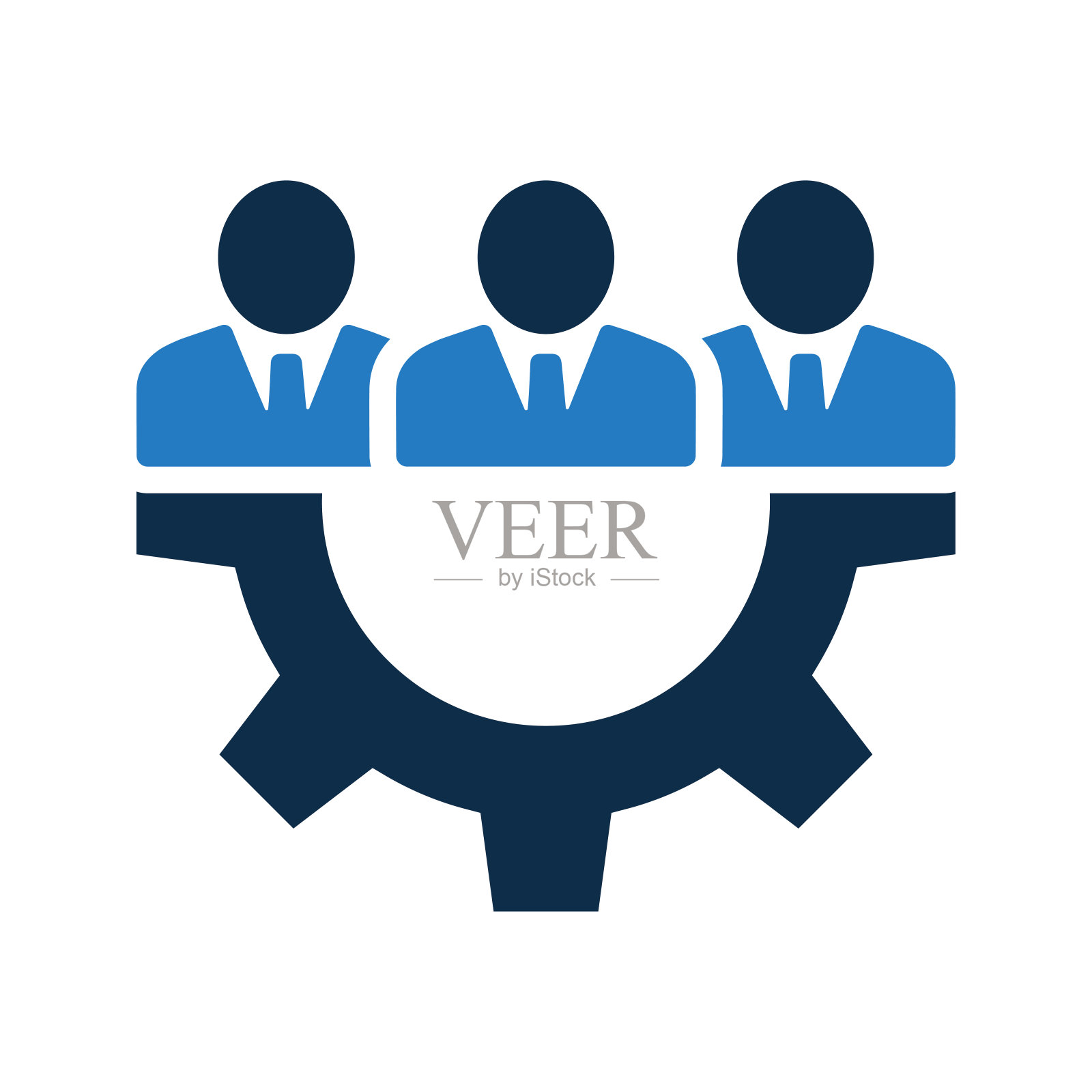 业务支持团队图标。插画图片素材