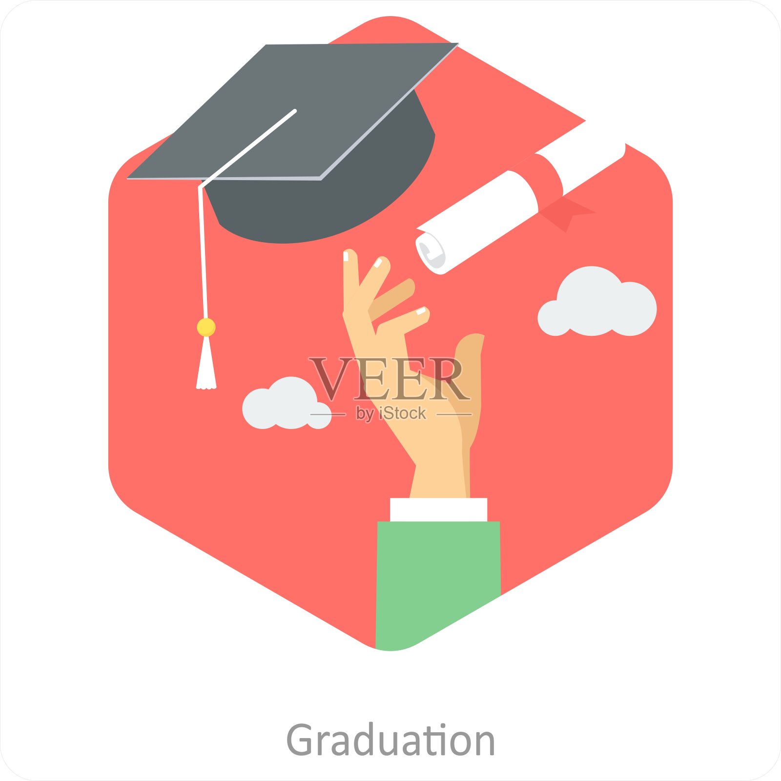 毕业插画图片素材