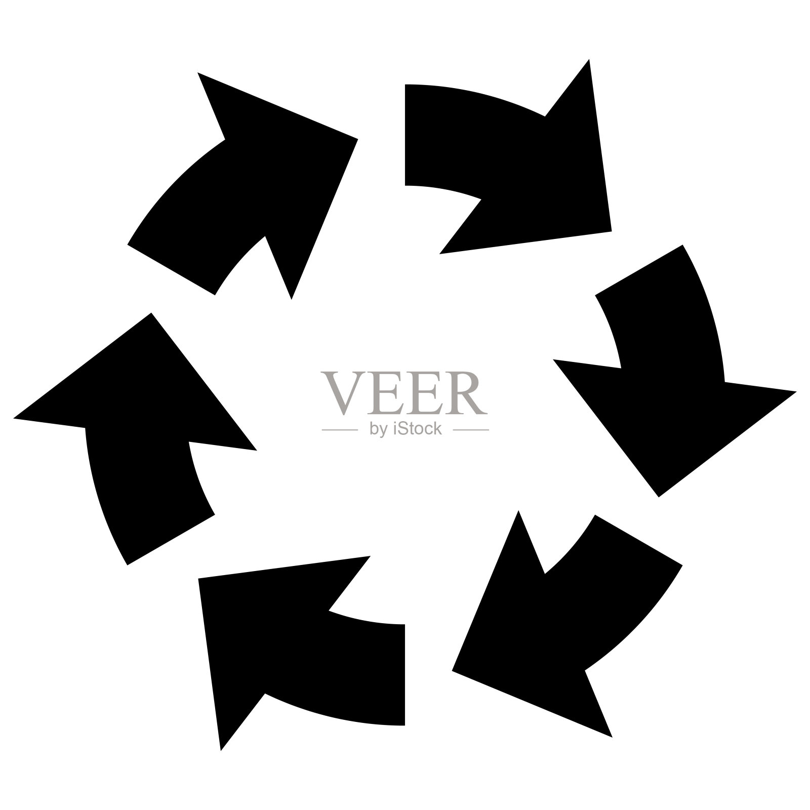 由6个箭头组成的周期图图标插画图片素材