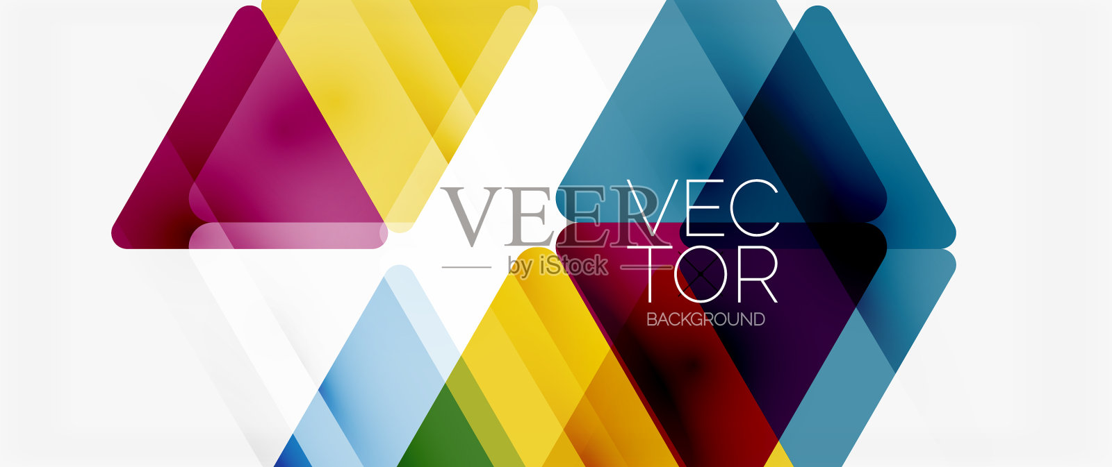 抽象背景色透明三角形插画图片素材