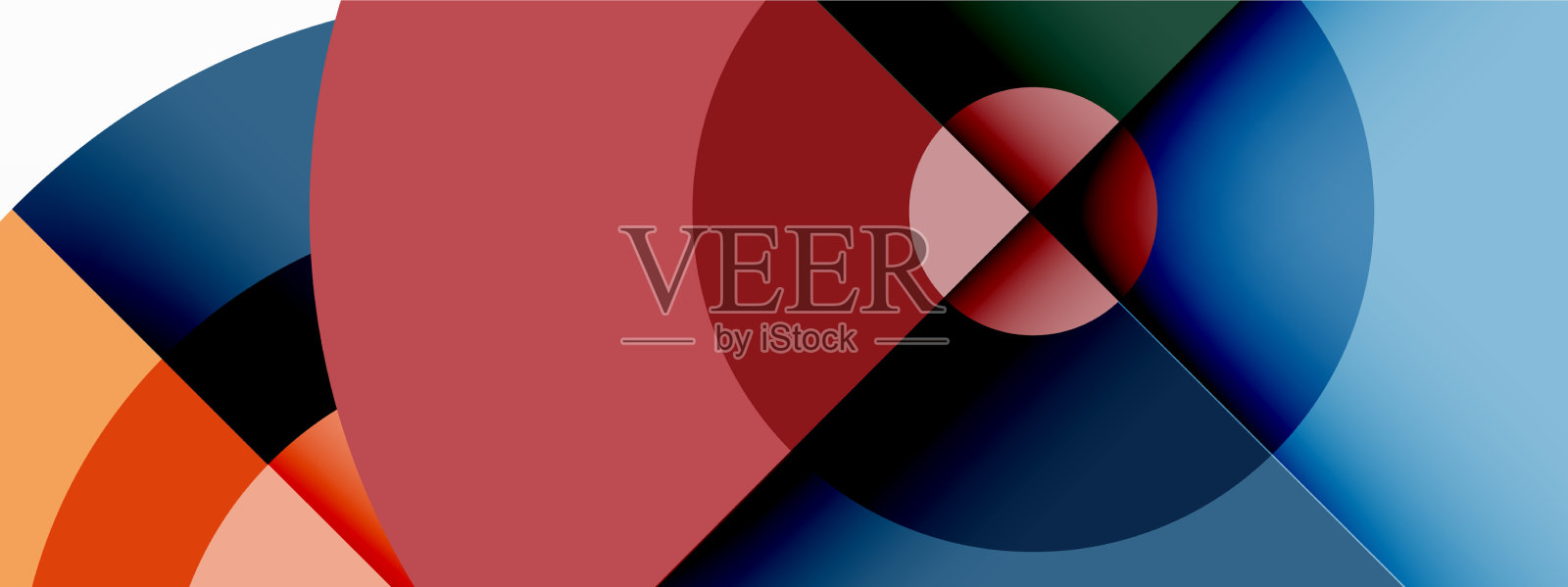 带阴影的圆圈时髦的最小几何插画图片素材