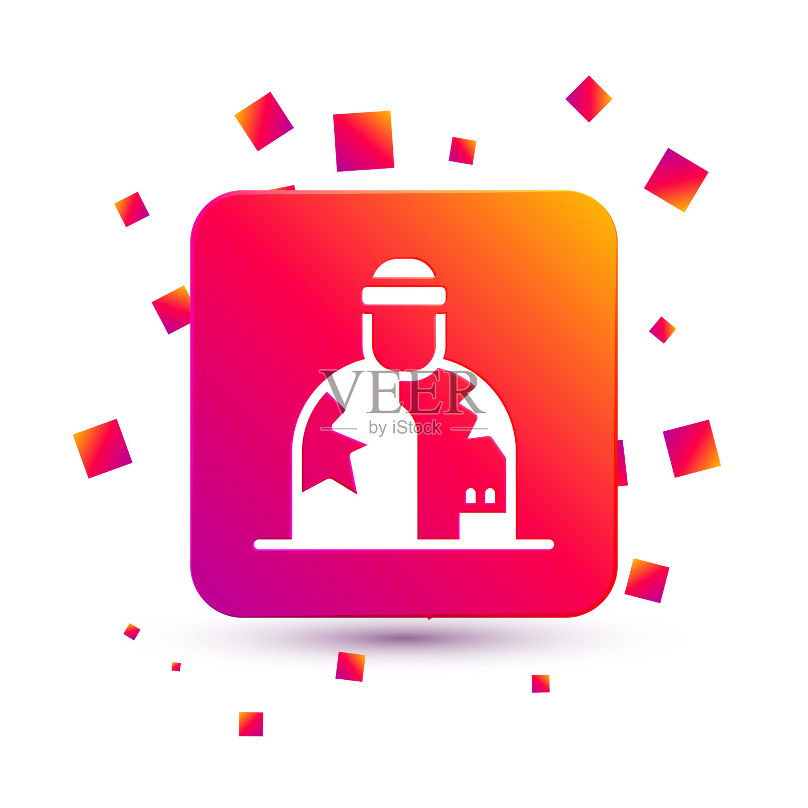 白色无家可归的图标孤立在白色的背景插画图片素材