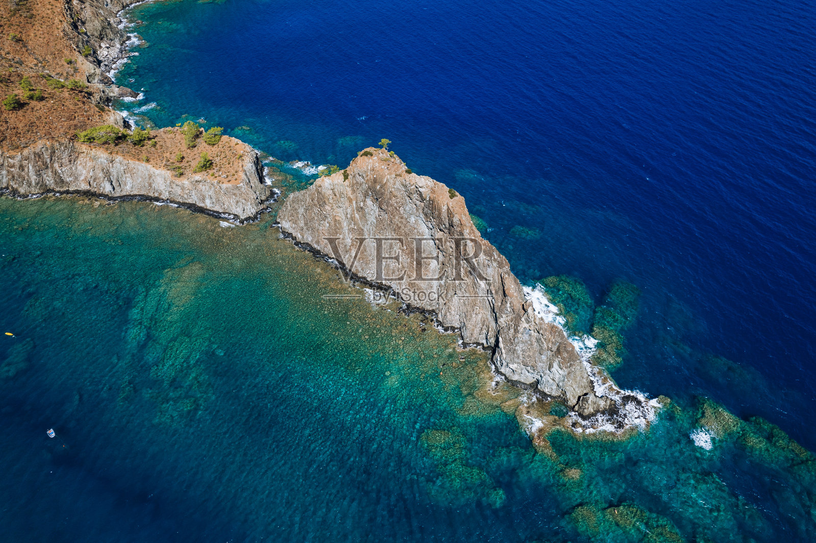 土耳其安塔利亚奥林波斯海滩鸟瞰图照片摄影图片