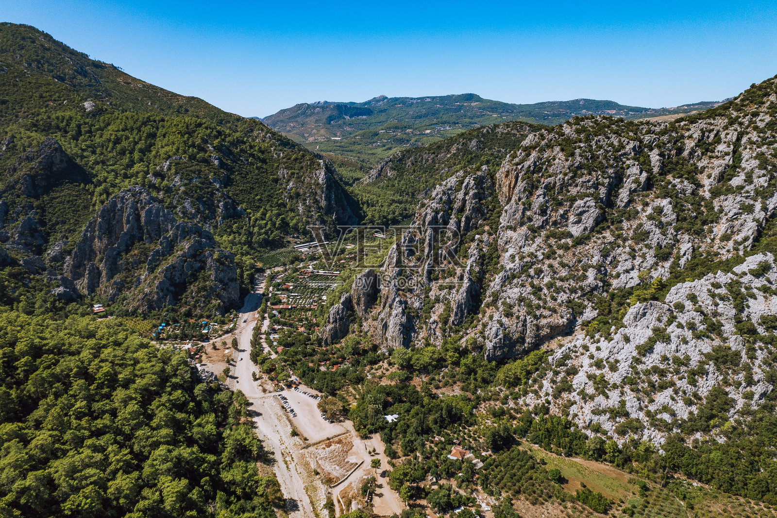 土耳其安塔利亚奥林波斯海滩鸟瞰图照片摄影图片