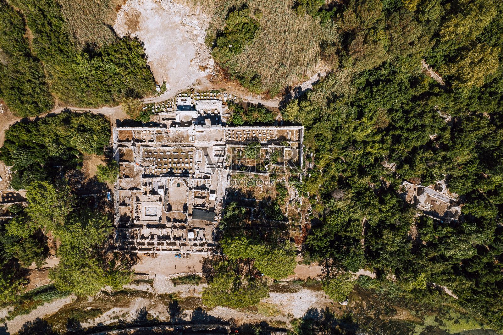 土耳其安塔利亚奥林波斯海滩鸟瞰图照片摄影图片