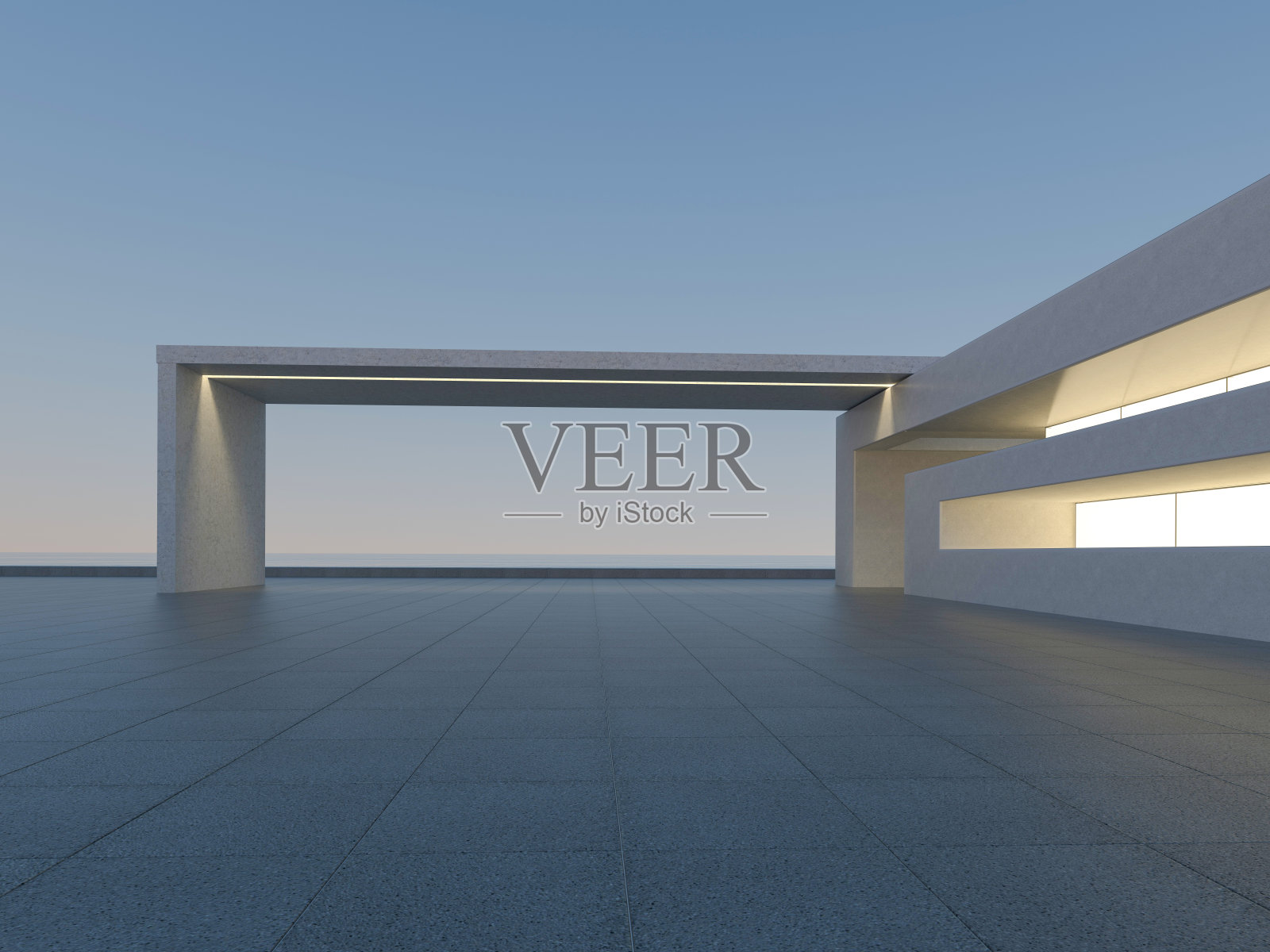 清洁地面广场和建筑立面照片摄影图片