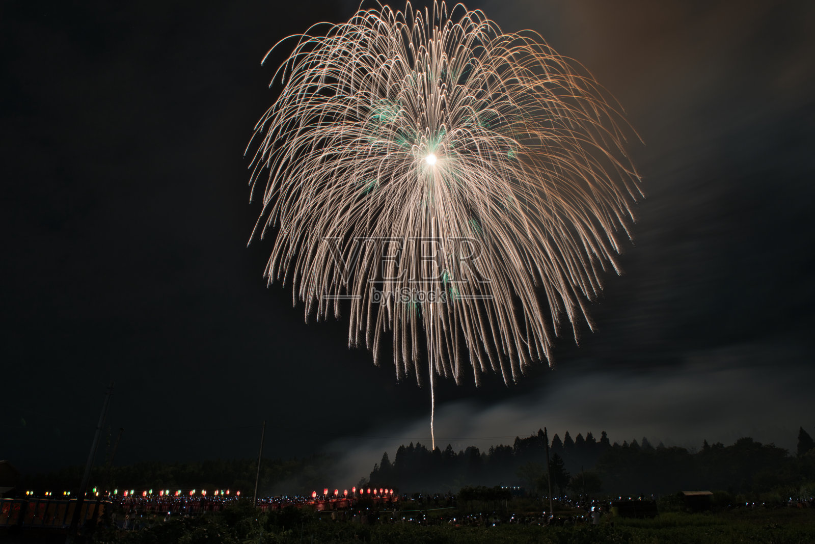日本新潟市片凯市的烟花照片摄影图片
