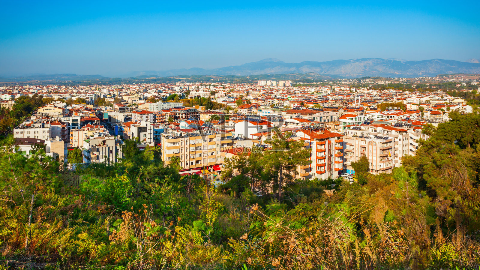 土耳其马纳夫加特市鸟瞰图照片摄影图片
