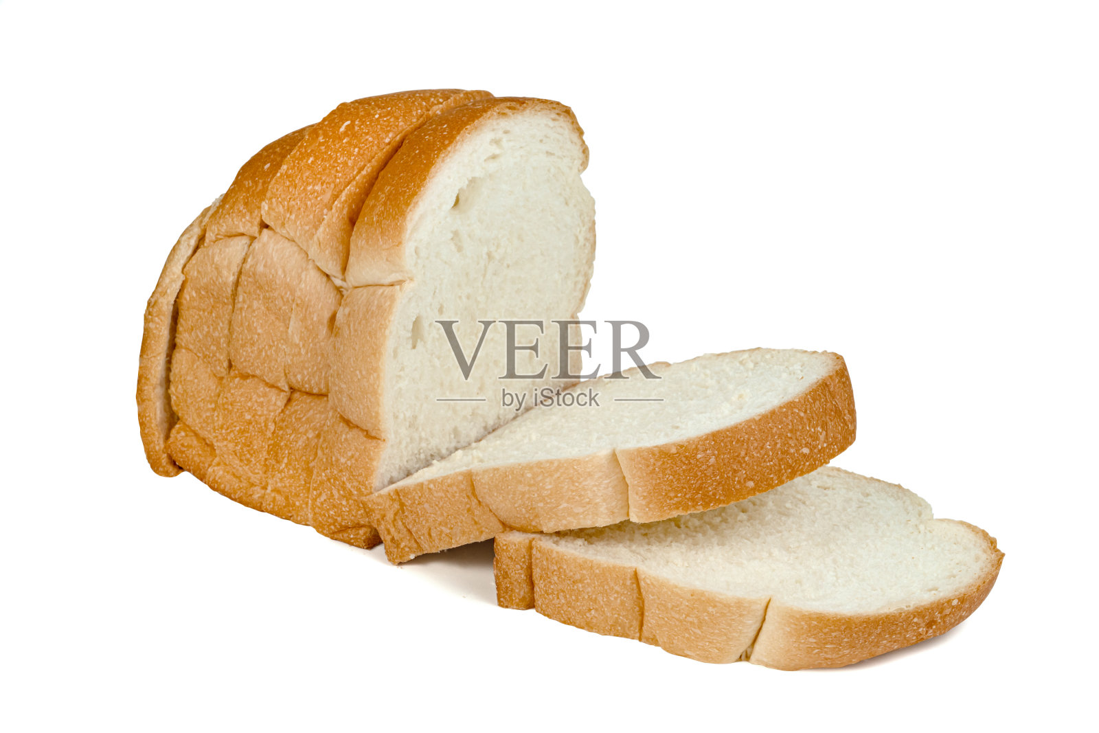 切片面包孤立在白色背景上照片摄影图片