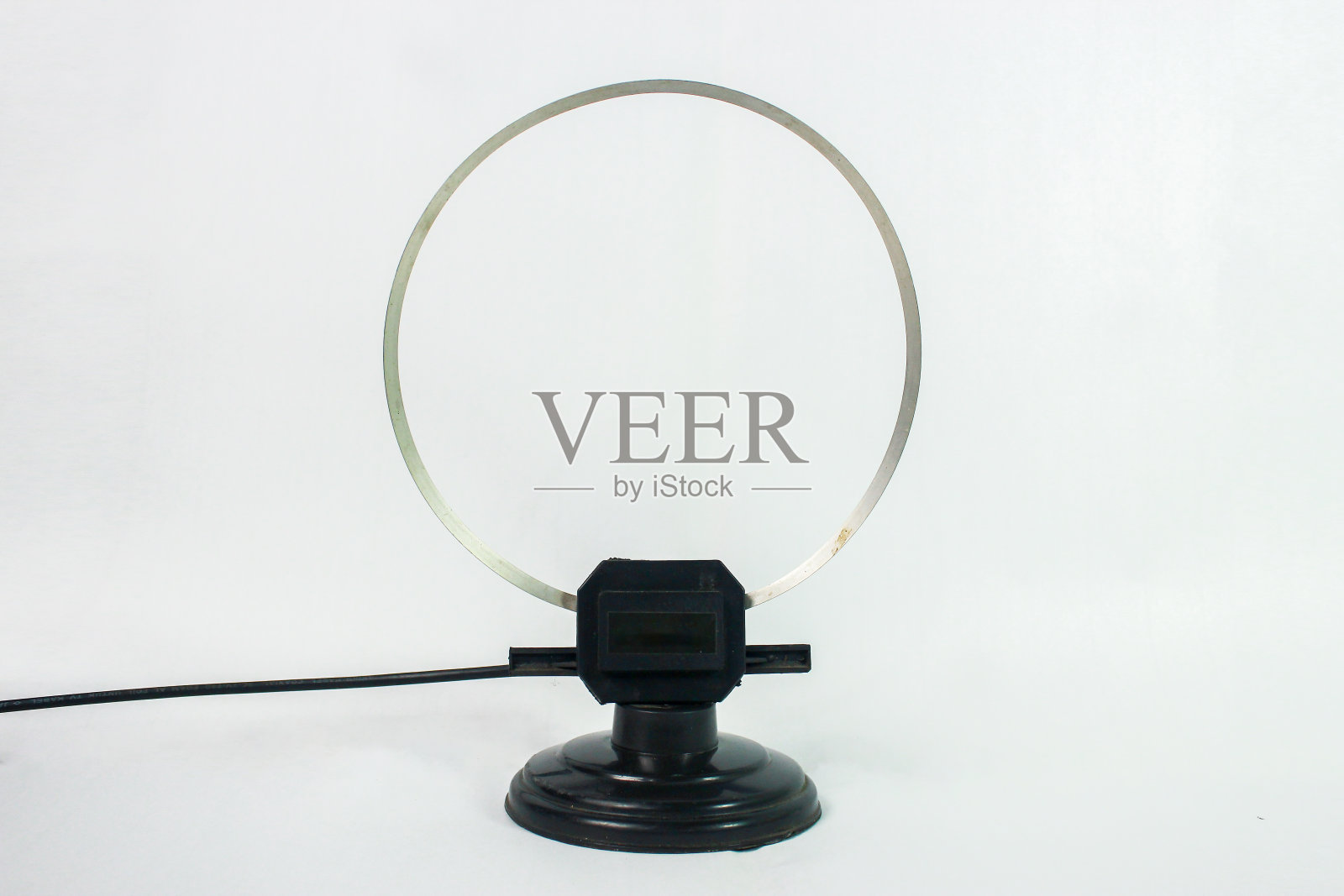 环形电视天线，用于模拟电视照片摄影图片