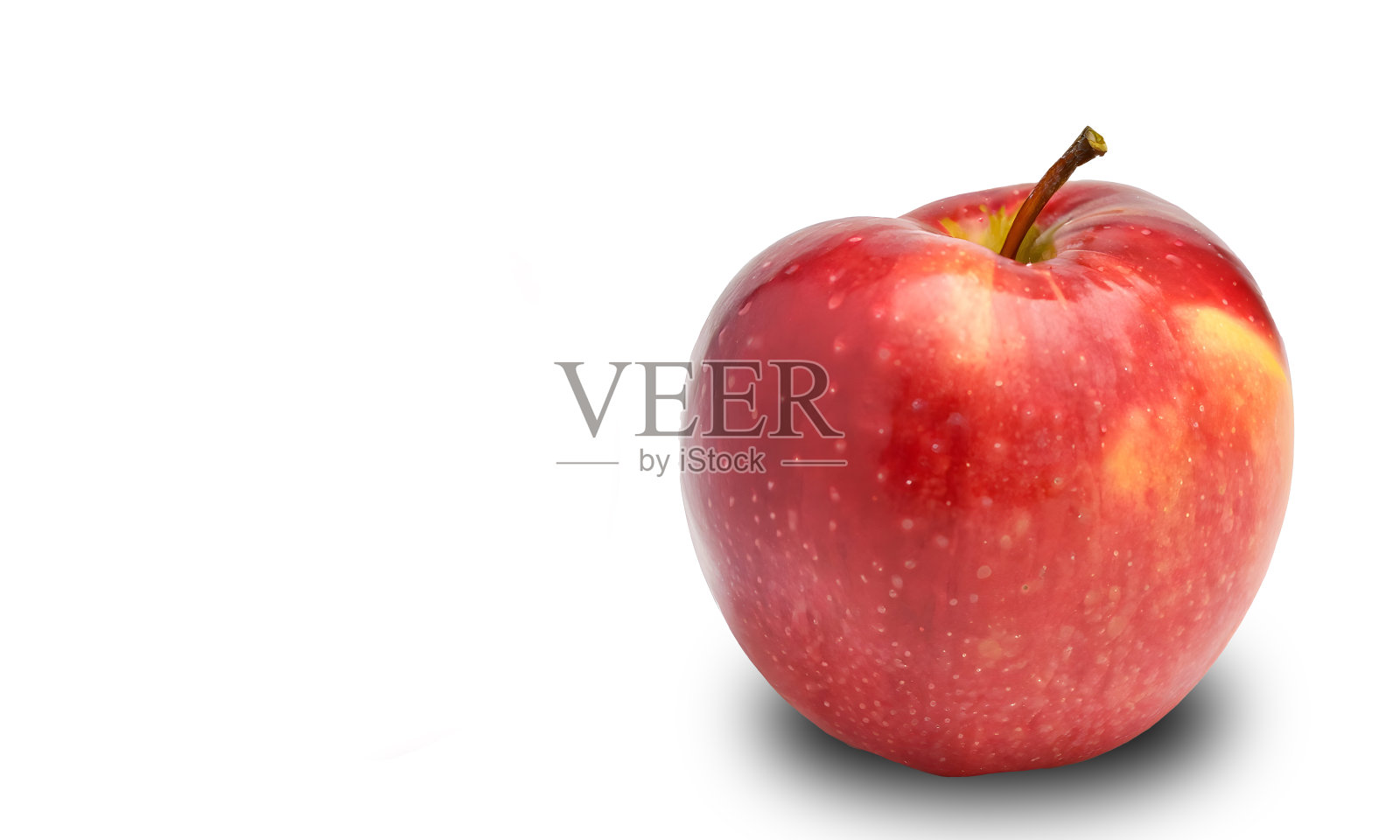 白色背景上孤立的红苹果。剪切路径照片摄影图片