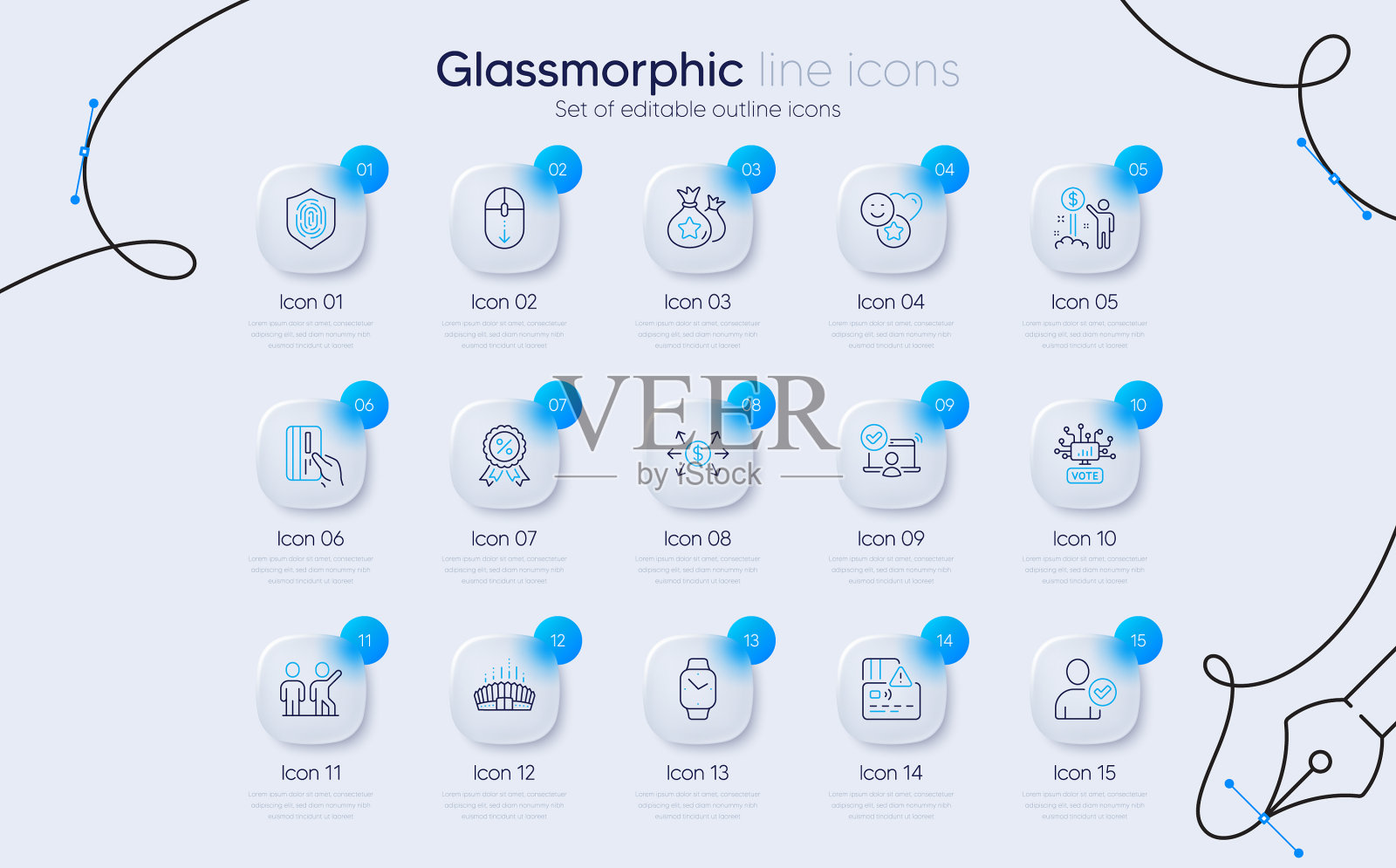 一套竞技场体育场美元兑换和卷轴插画图片素材