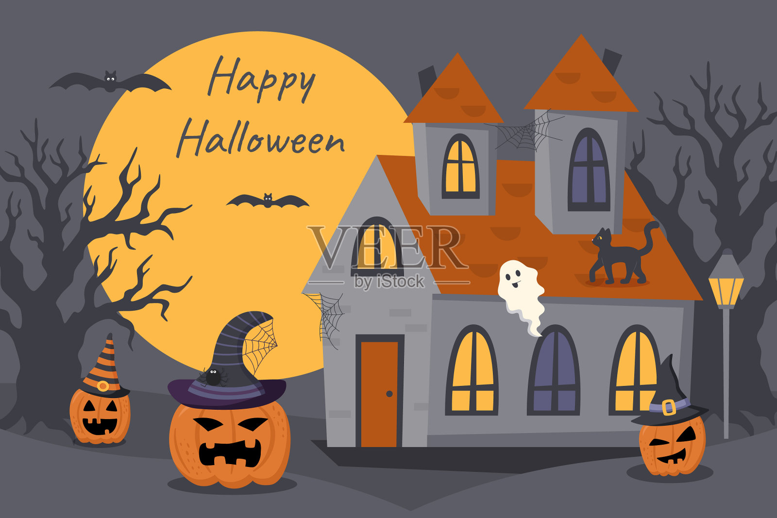 万圣节house11插画图片素材