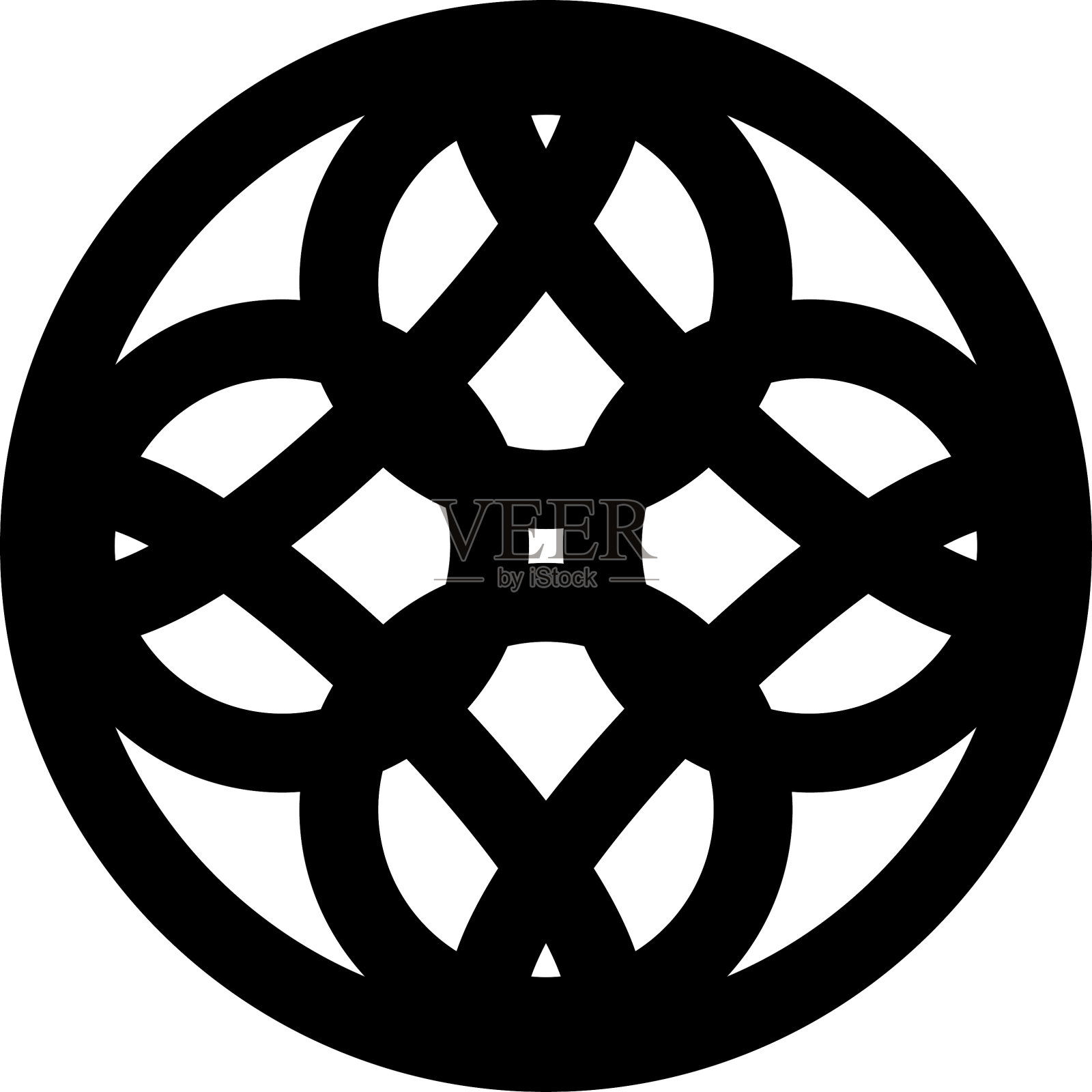 用于激光切割的装饰性圆形杯垫。圆形抽象几何杯垫卡。激光切割设计。矢量图插画图片素材