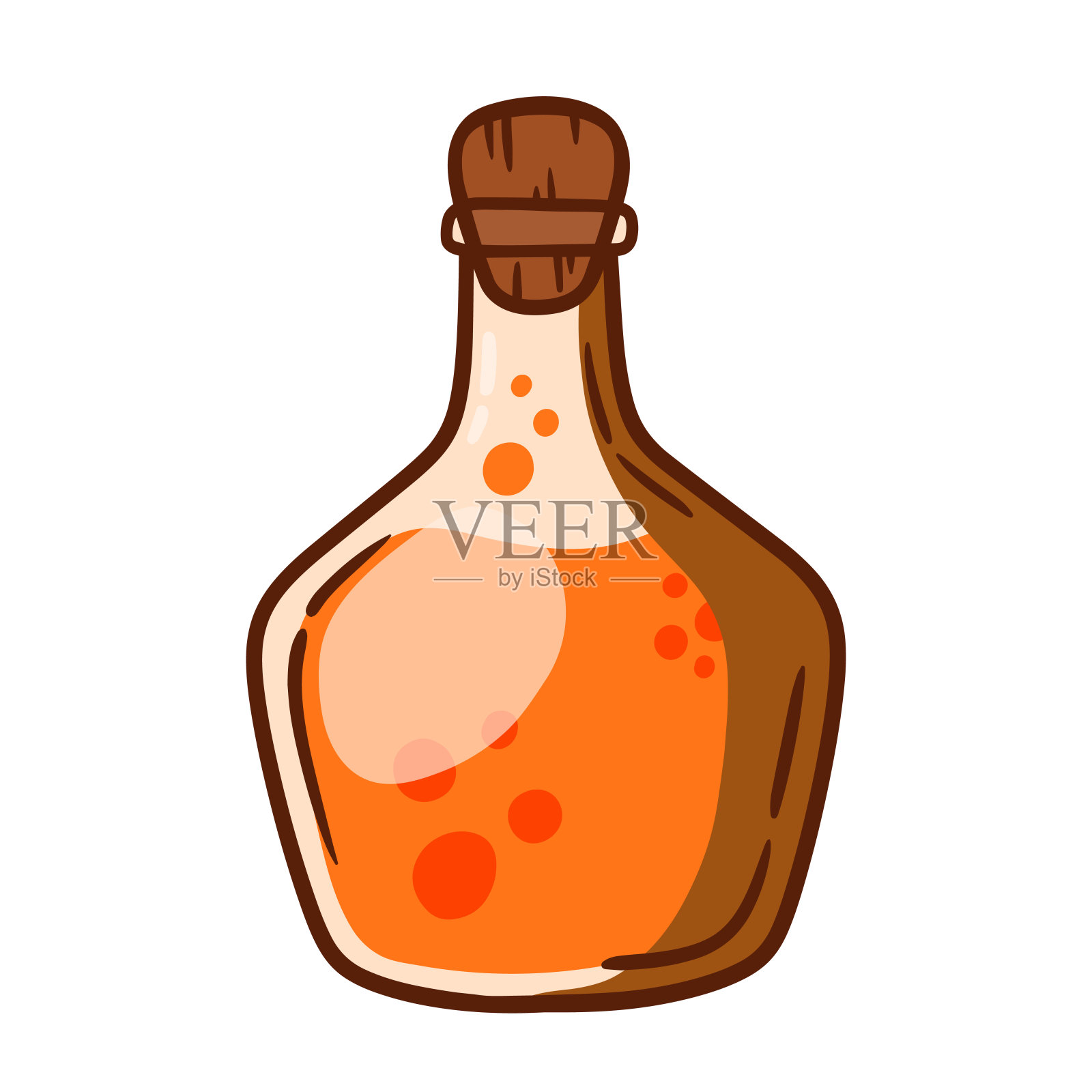 魔法药水可爱的万圣节元素装饰矢量插图插画图片素材