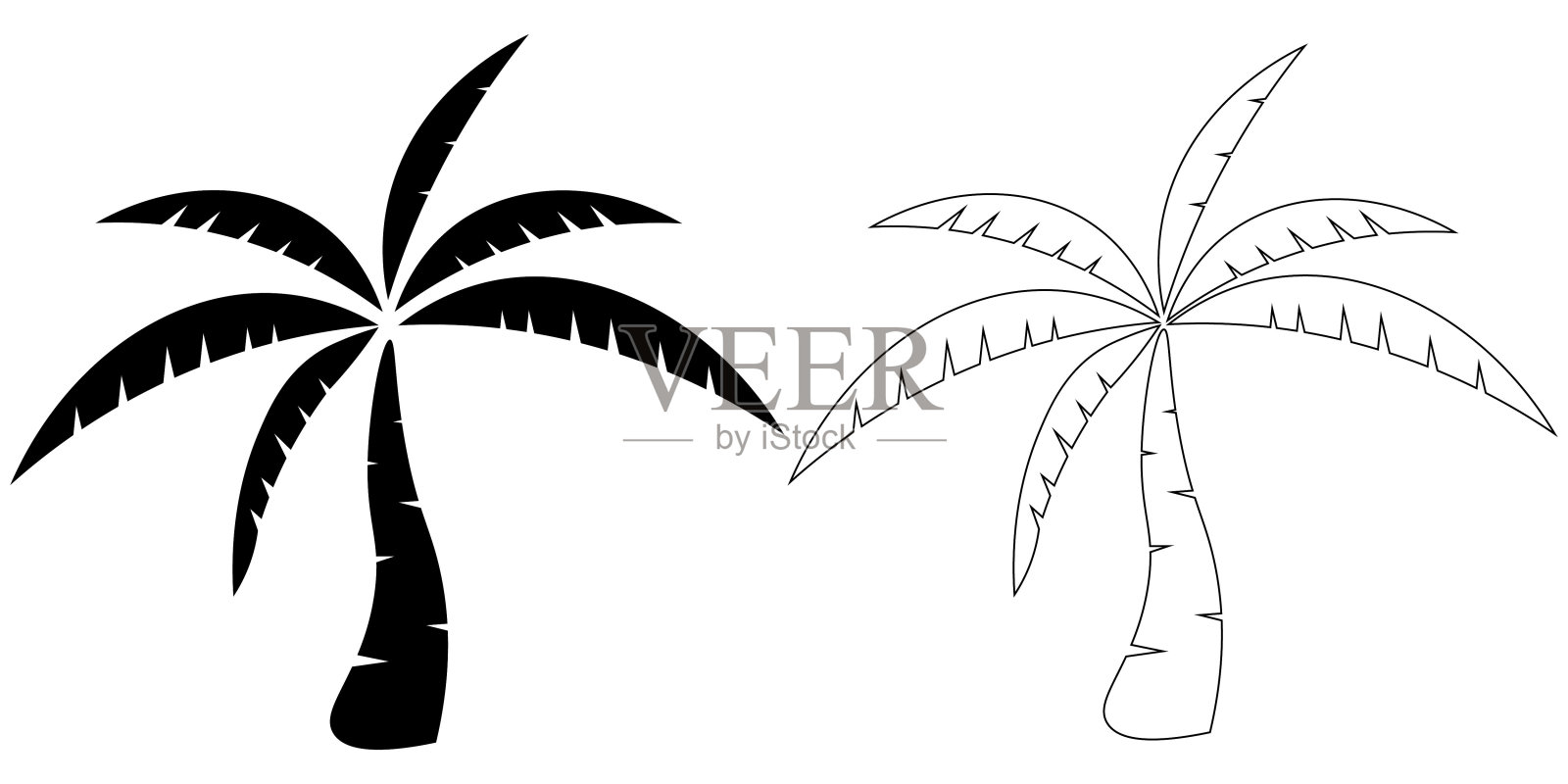 棕榈树图标插画图片素材