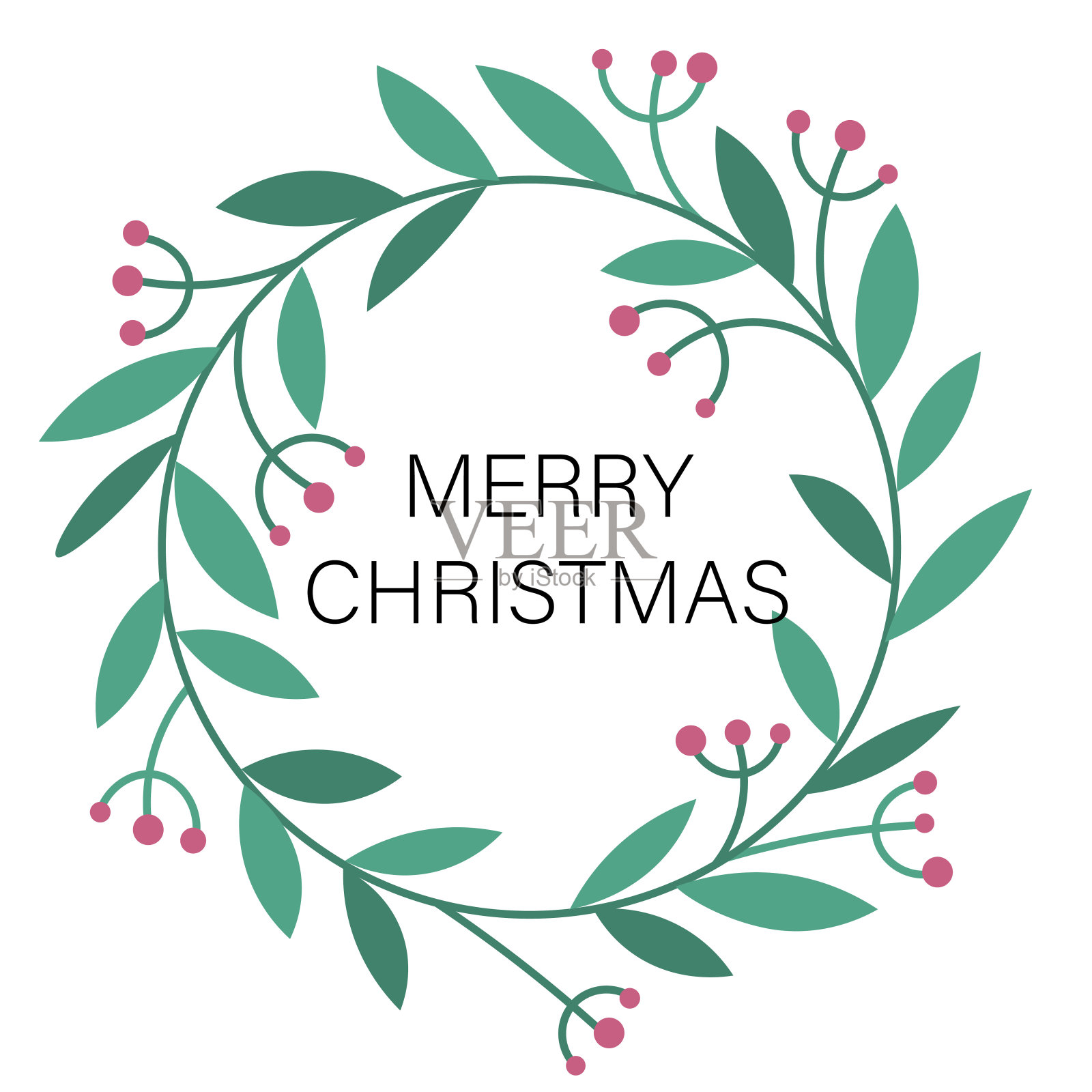 圣诞快乐白色背景矢量文本。节日书信的邀请和贺卡插画图片素材