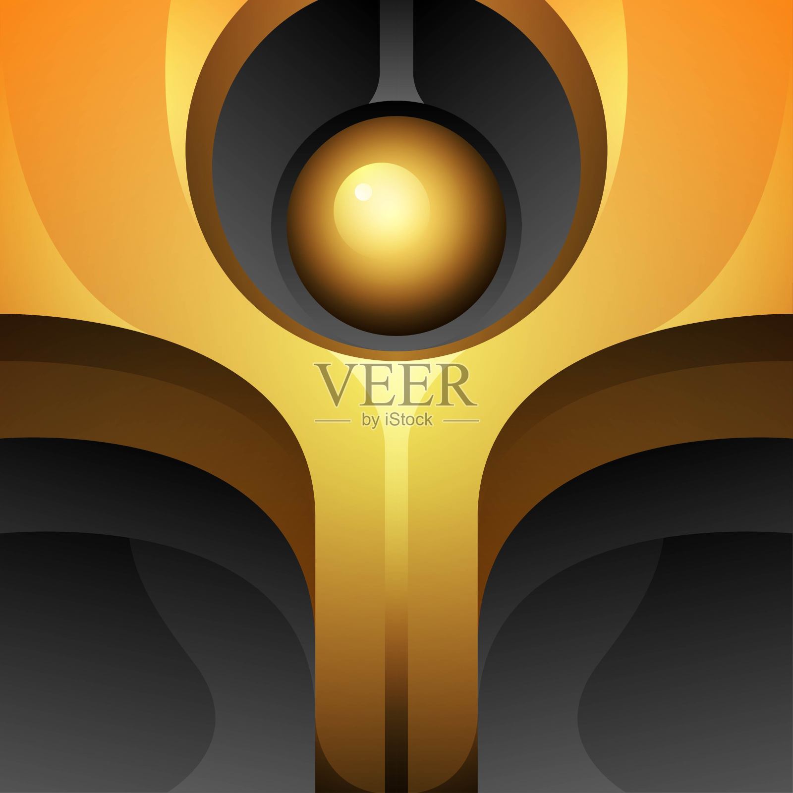 黑色和金色优雅的风格形状几何背景插画图片素材