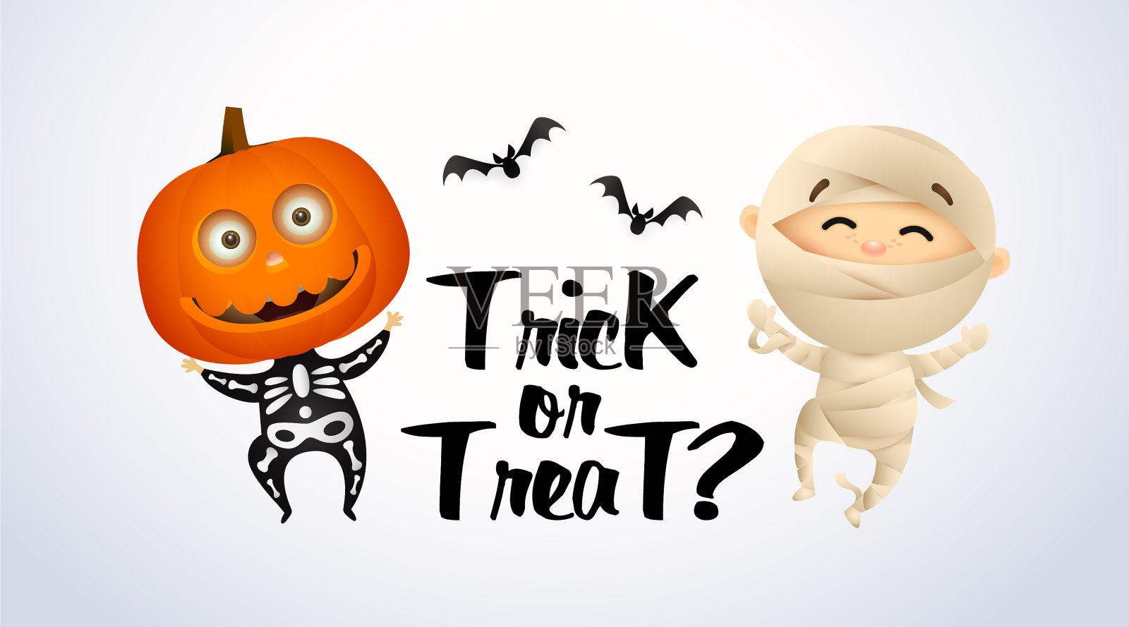 “不给糖就捣蛋”的字母游戏插画图片素材