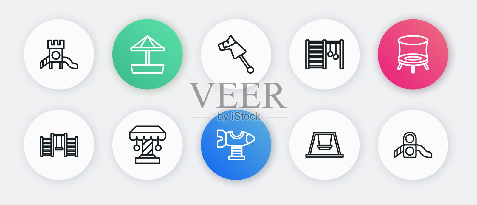 设线摆动平面跳瑞典蹦床插画图片素材