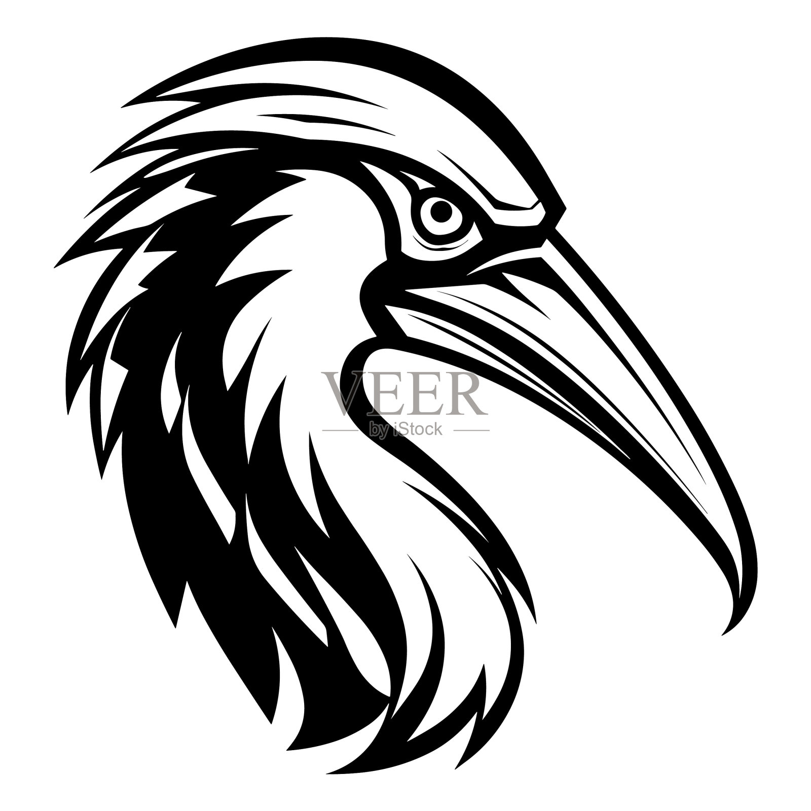 鹈鹕头廓设计元素图片