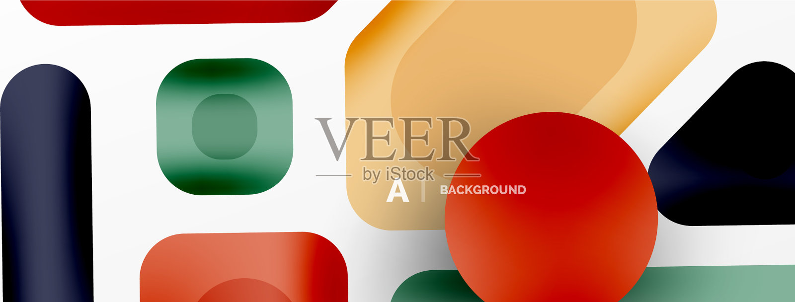 最小几何抽象背景彩色插画图片素材