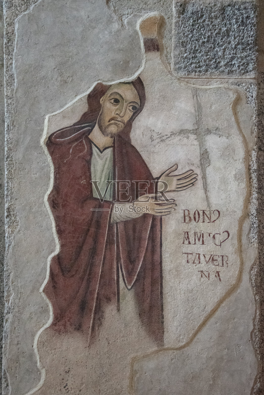 圣安布罗乔大教堂，位于欧洲意大利米兰的古教堂照片摄影图片