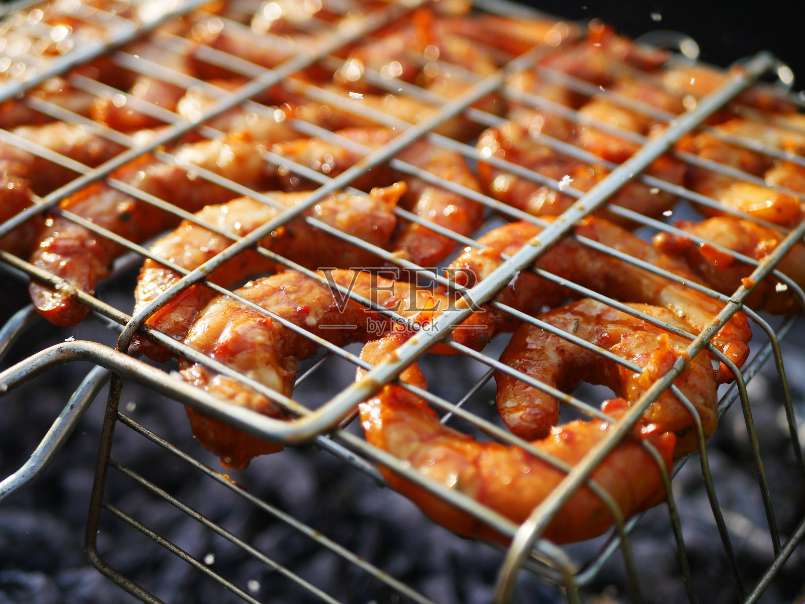 烤虾特写照片摄影图片