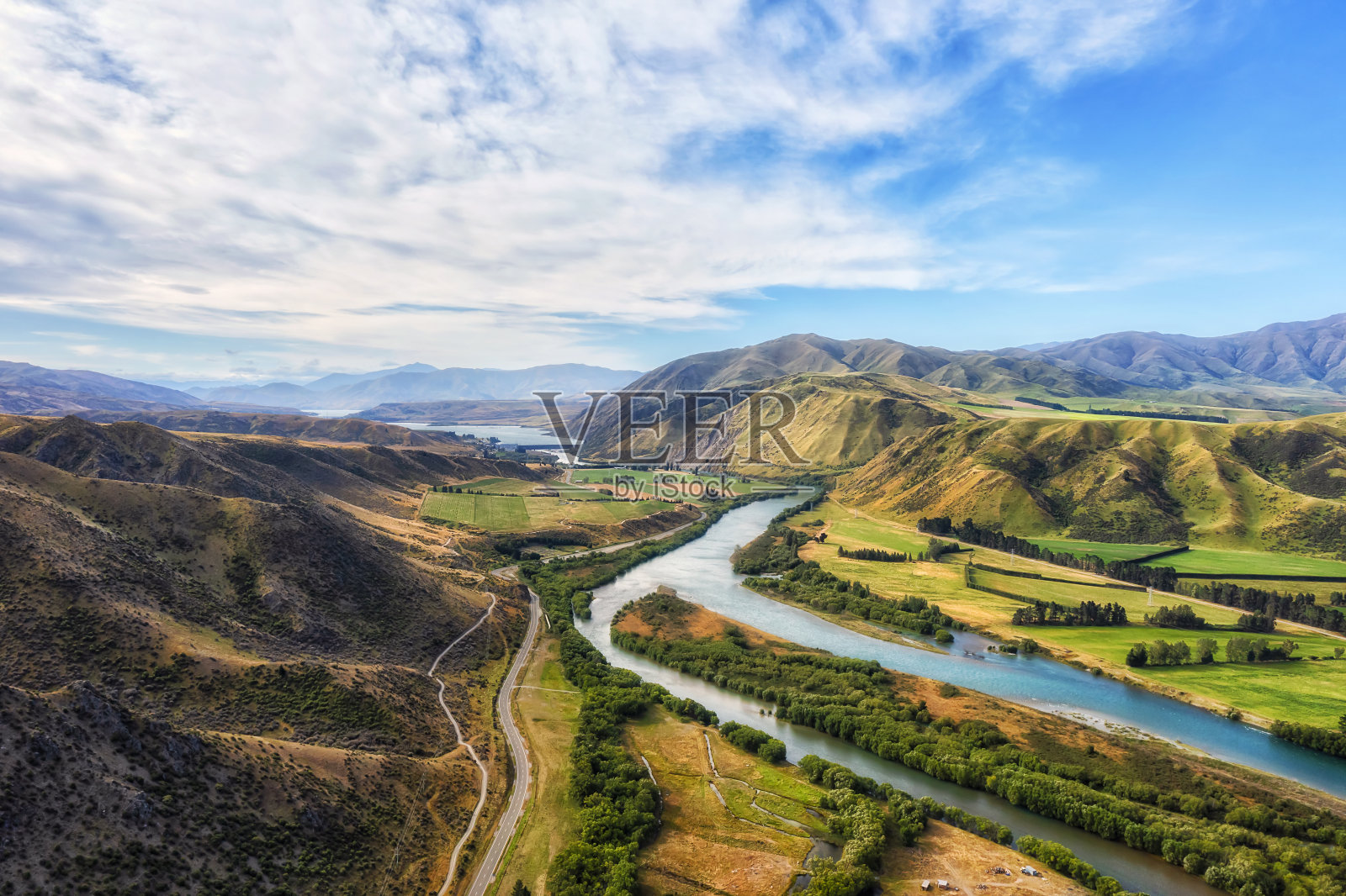 新西兰黑谷2湖高照片摄影图片