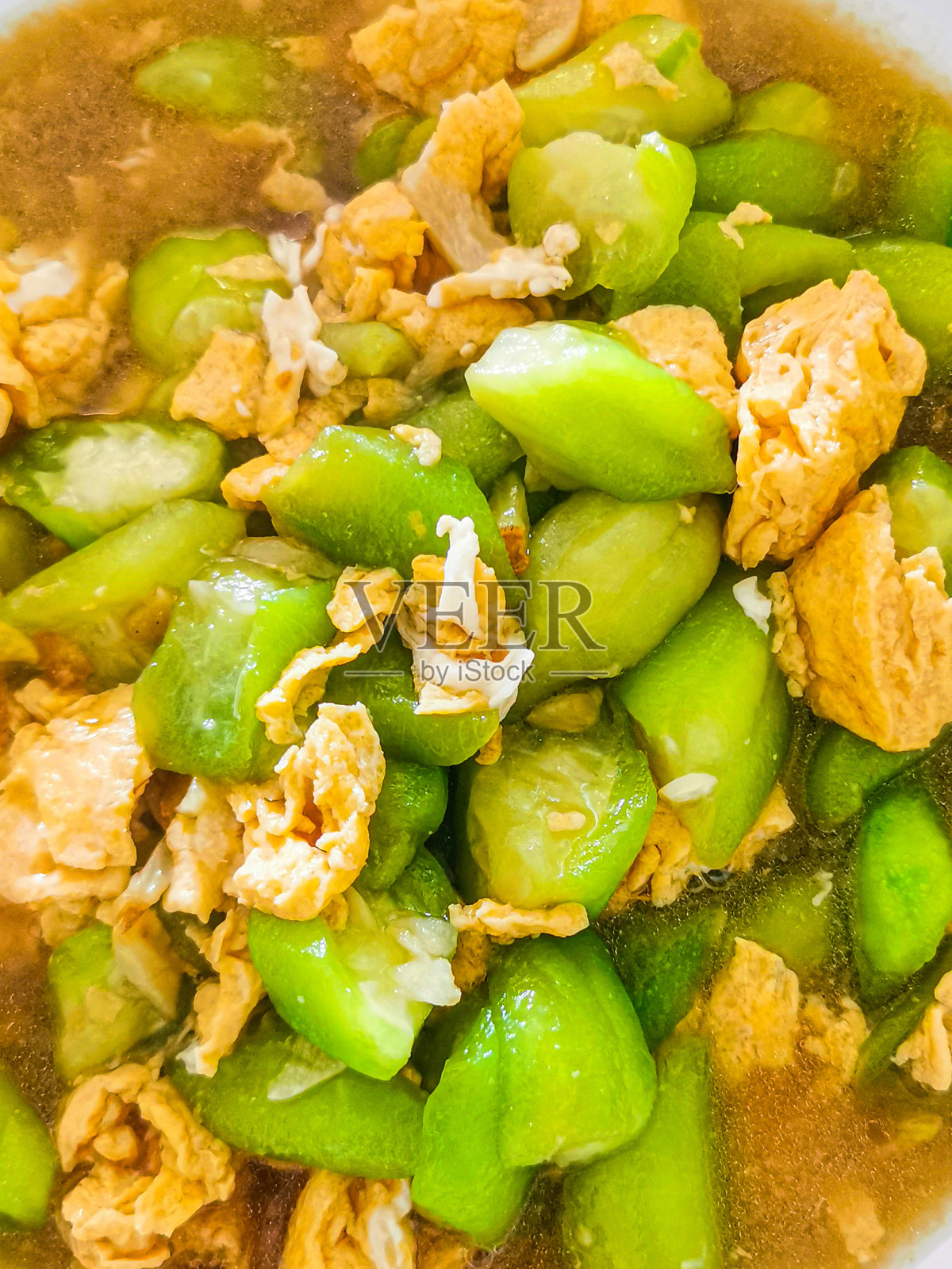 西葫芦煎蛋照片摄影图片