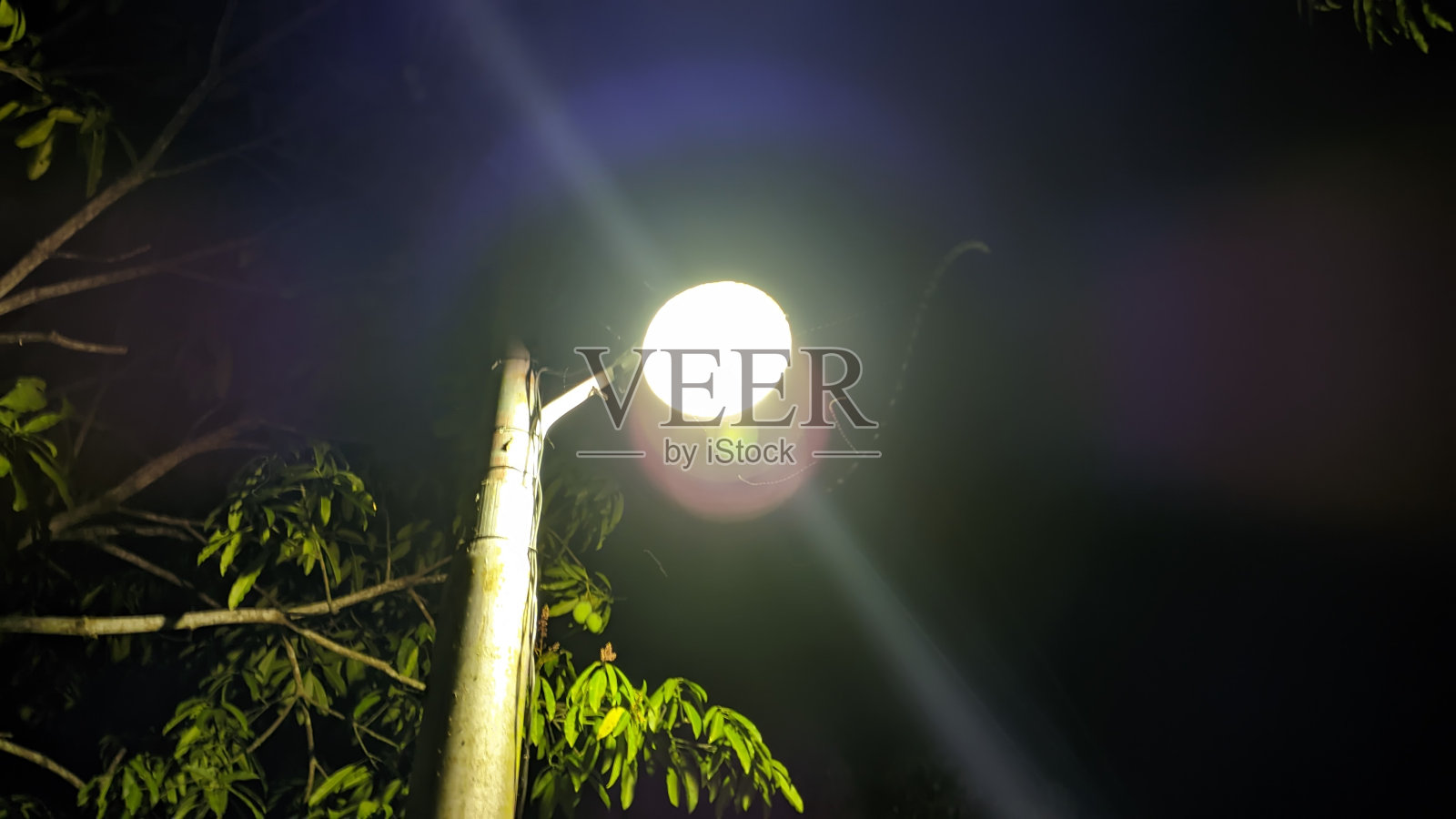 散焦的夜间街景背景照片摄影图片